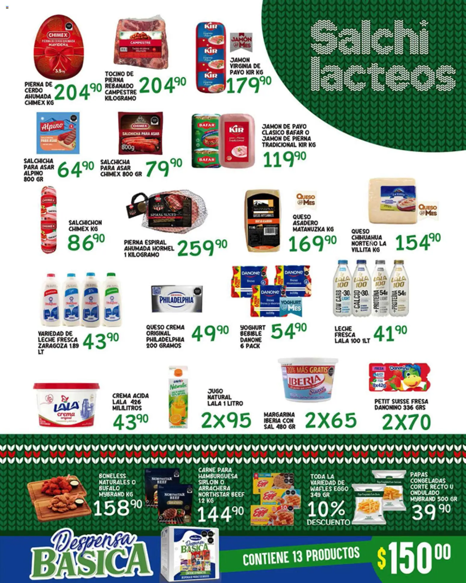 Nuevas ofertas de Alsuper válidas en toda la República Mexicana desde el 28.11.2025. ¡Encuentra las mejores ofertas en Alsuper folleto Chihuahua Capital! | Página: 3 | Productos: Queso crema, Leche, Queso, Cerdo