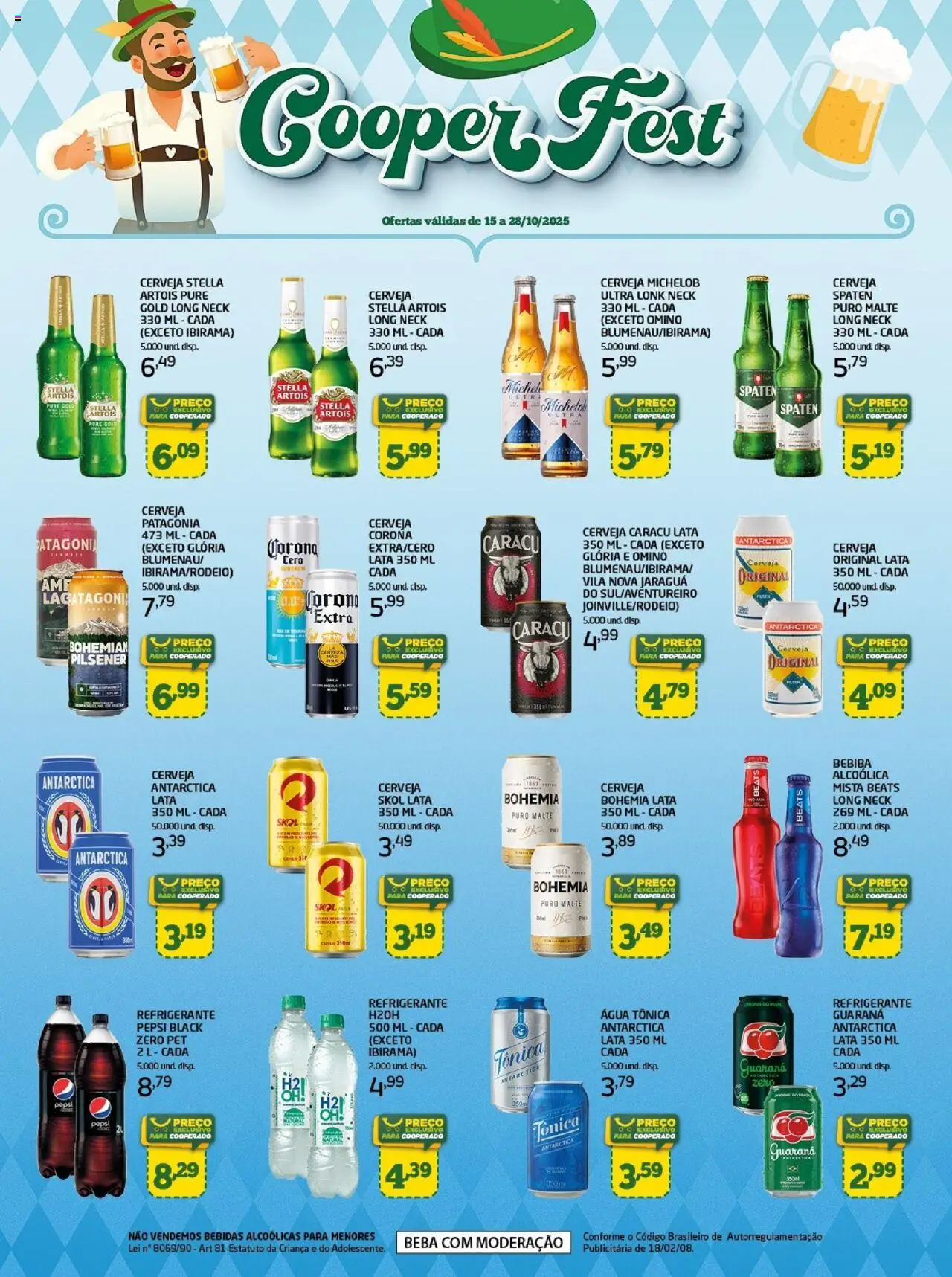 Cooper Folheto - válido de 15.10.2025 | Página: 2 | Produtos: Guaraná, Água tônica, Cerveja, Refrigerante