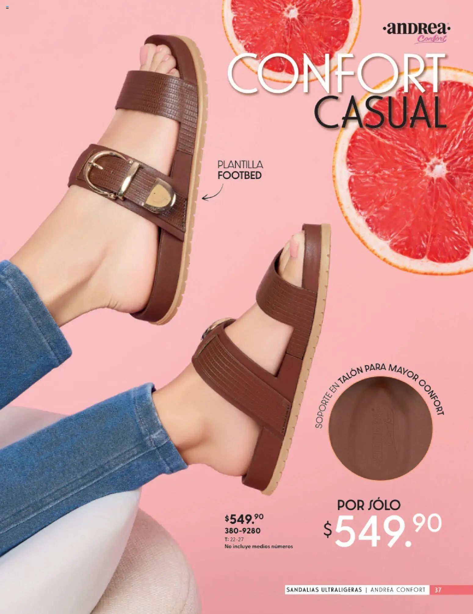 Nuevas ofertas de Andrea válidas en toda la República Mexicana desde el 25.01.2026. ¡Encuentra las mejores ofertas en Andrea catálogo Calzado Confort ! | Página: 37 | Productos: Sandalias