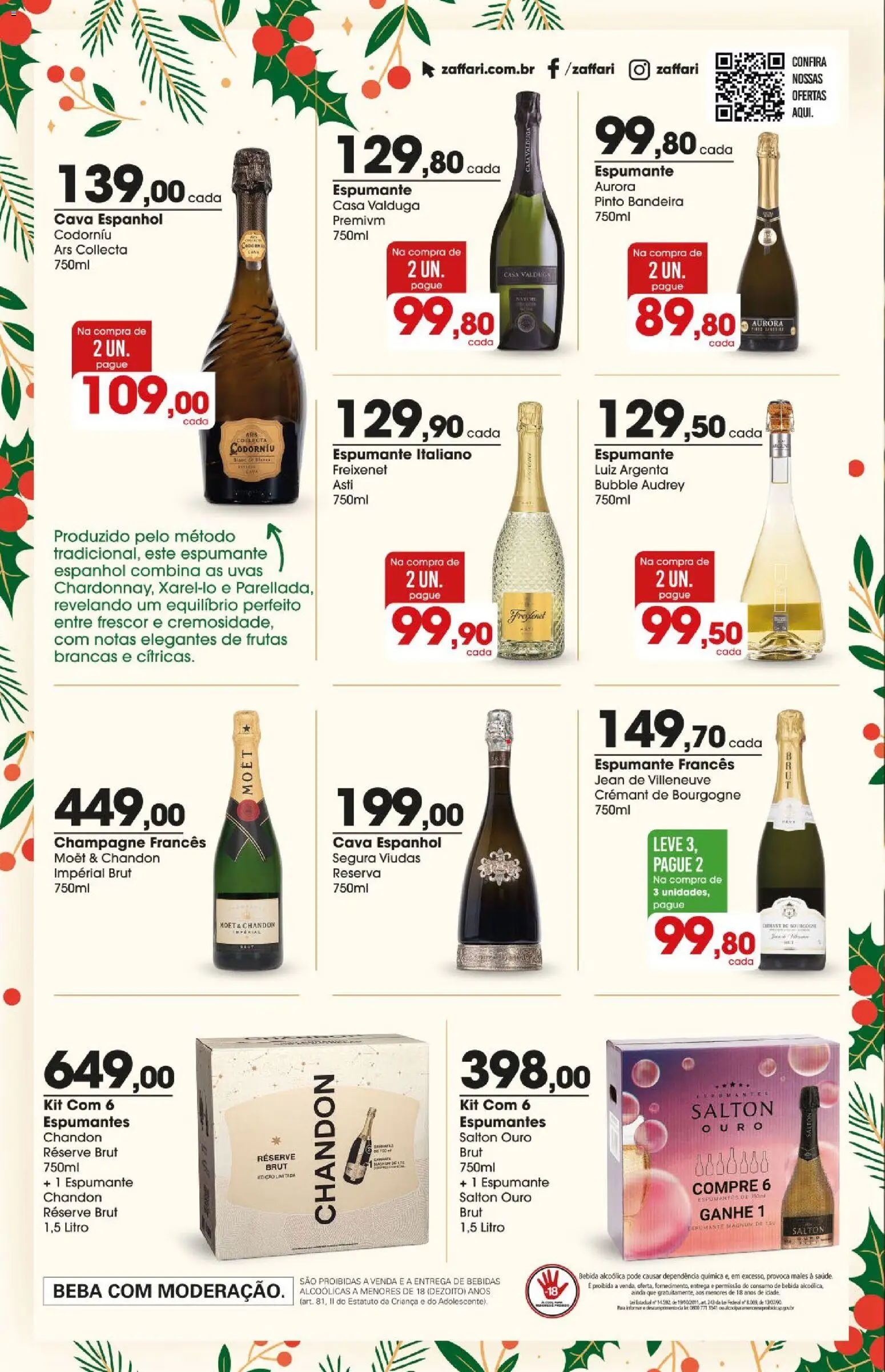 Zaffari Folheto - válido de 25.11.2025 | Página: 8 | Produtos: Champagne, Espumante, Bebida, Uvas