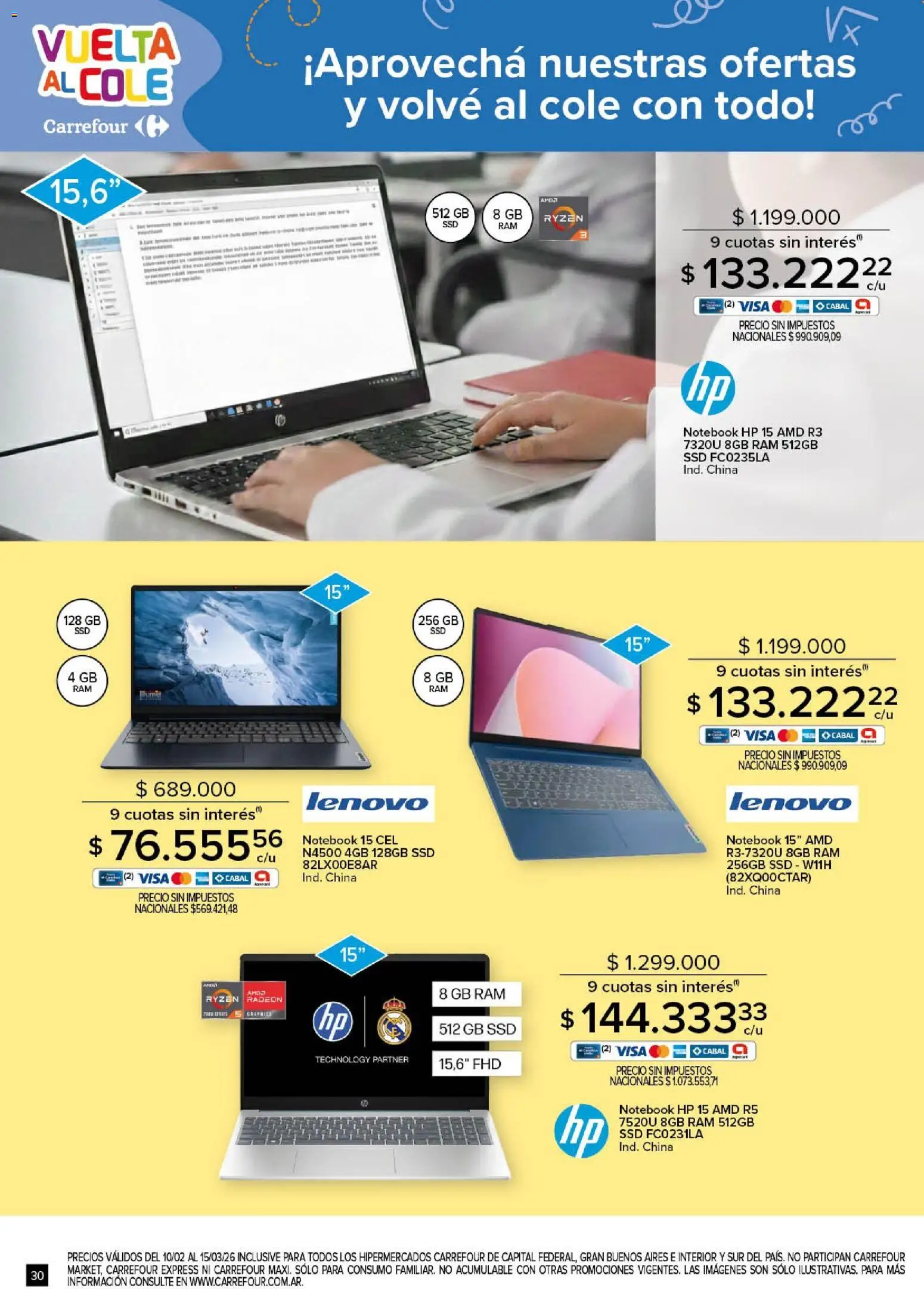 Carrefour - Vuelta al Cole  │ válido desde el 10.02.2026 | Página: 30 | Productos: Notebook