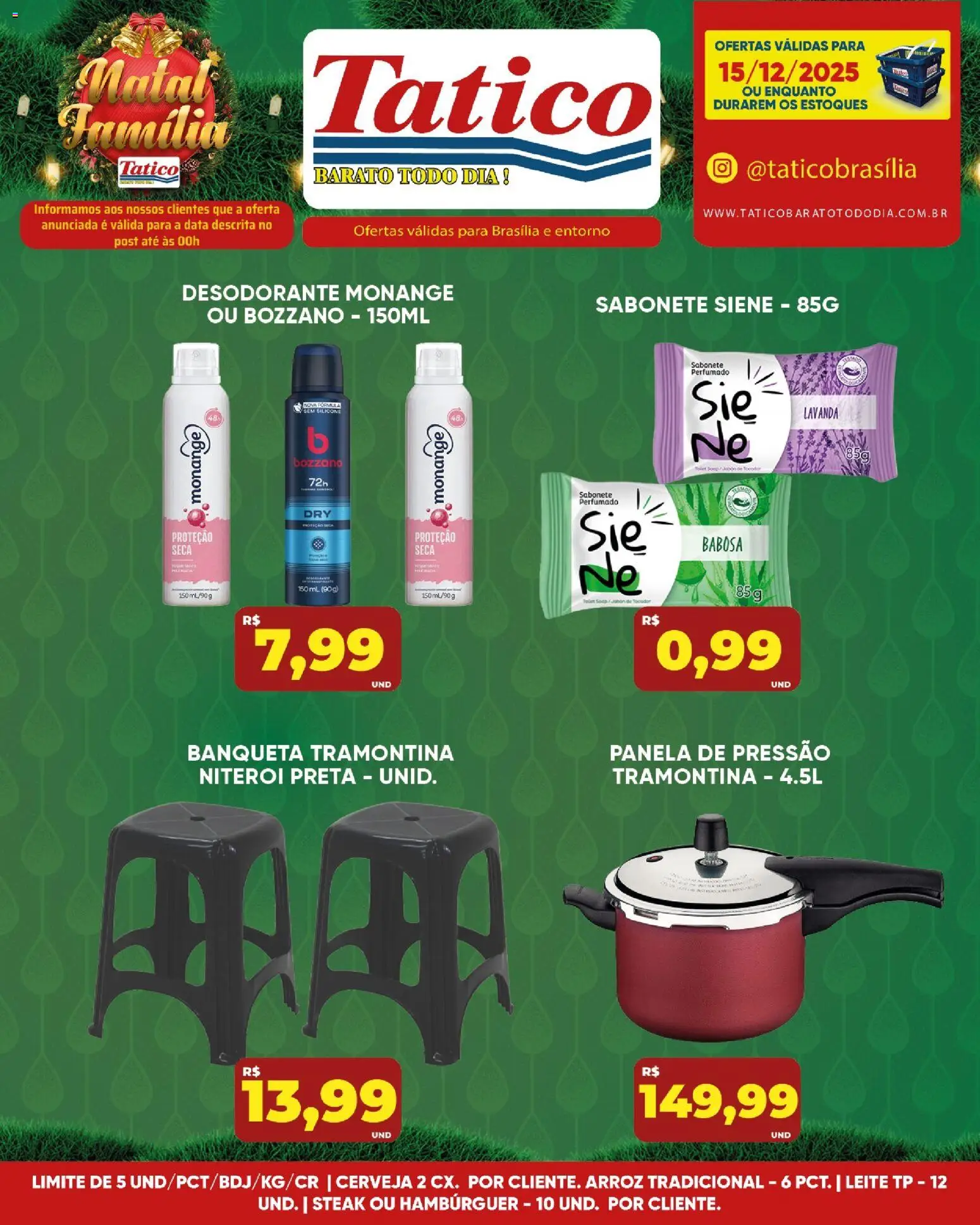 Tatico Folheto - válido de 16.12.2025 | Página: 25 | Produtos: Panela, Leite, Cerveja, Hambúrguer