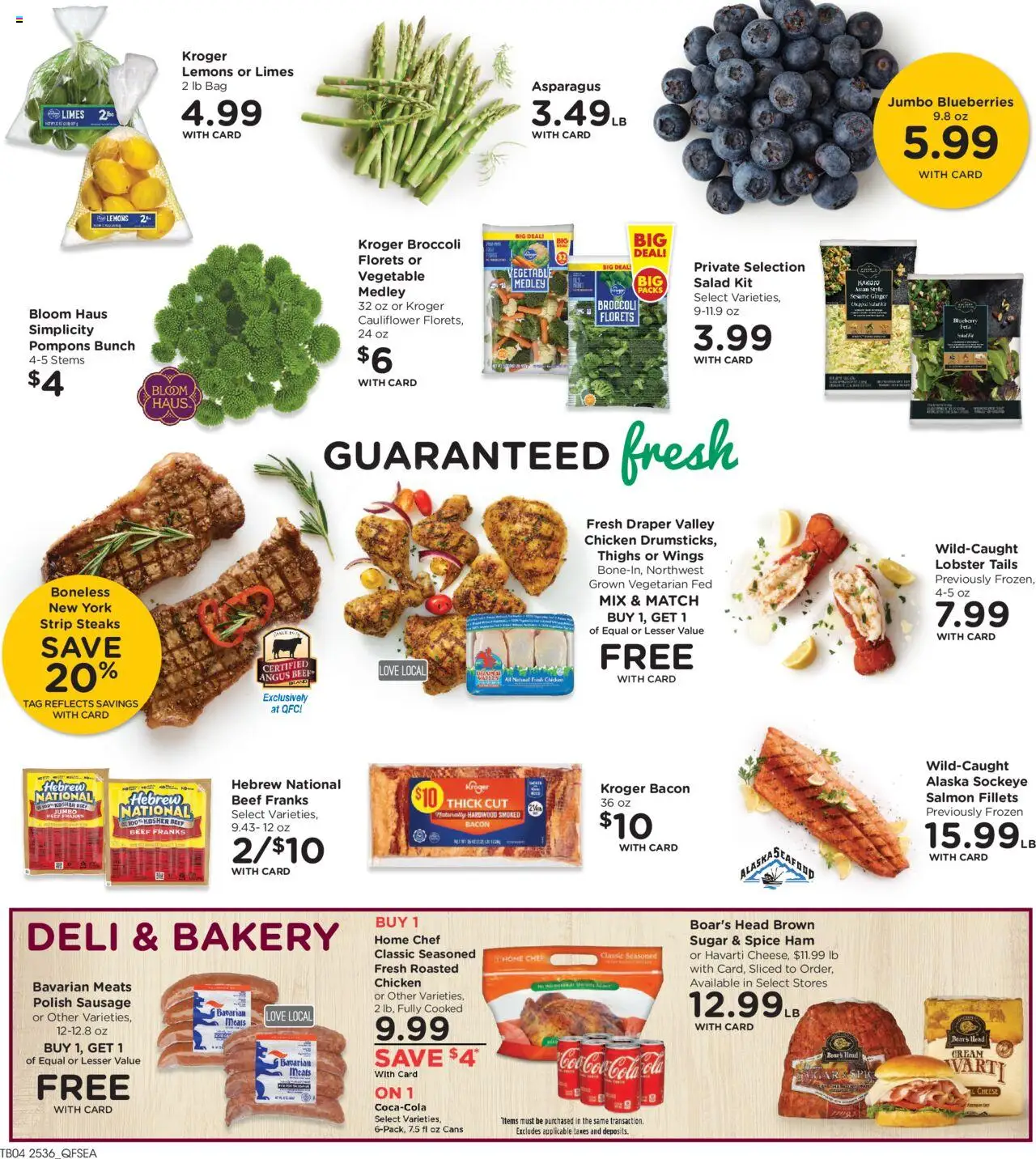 QFC Weekly Ad - WA - valid from 08.10.2025 | Page: 13 | Products: Ham, Beef, Blueberries, Bag