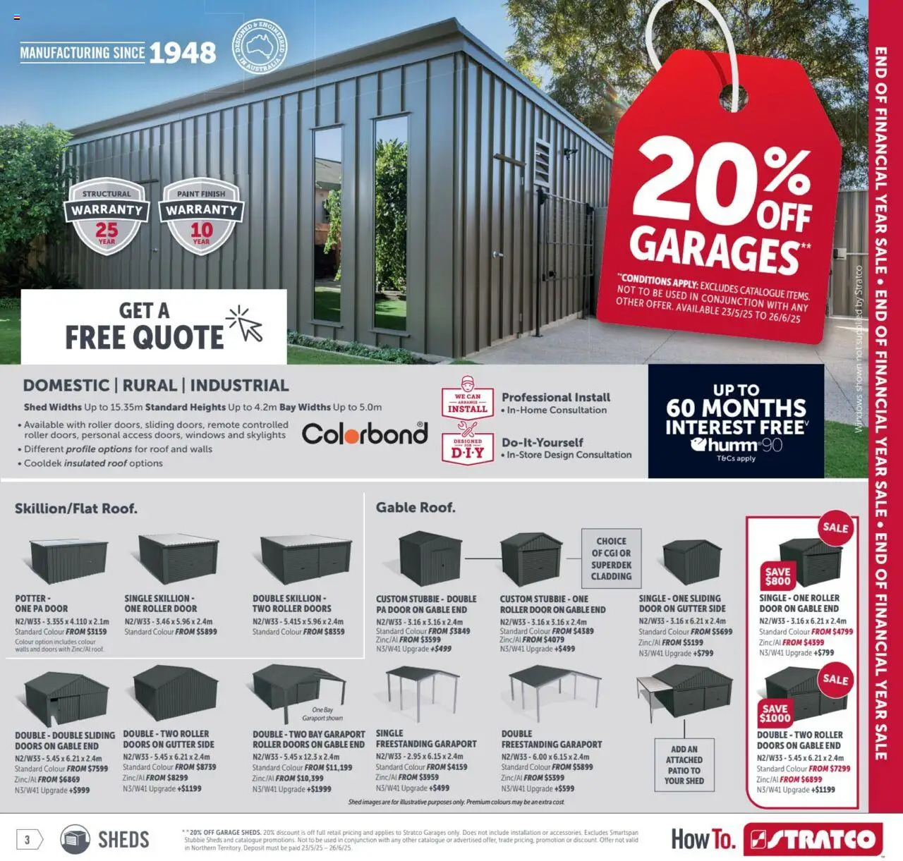 Stratco catalogue - valid from 23.05.2025 | Page: 3 | Products: Door, Shed, Domestic
