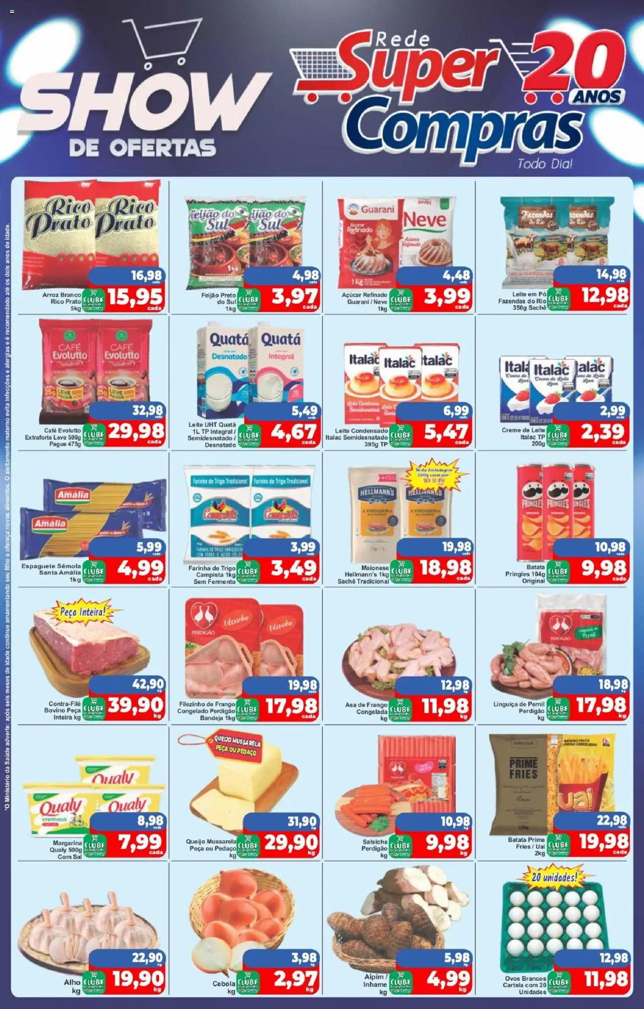 Rede Super Compras Folheto - válido de 10.10.2025 | Página: 3 | Produtos: Espaguete, Alho, Açúcar, Margarina