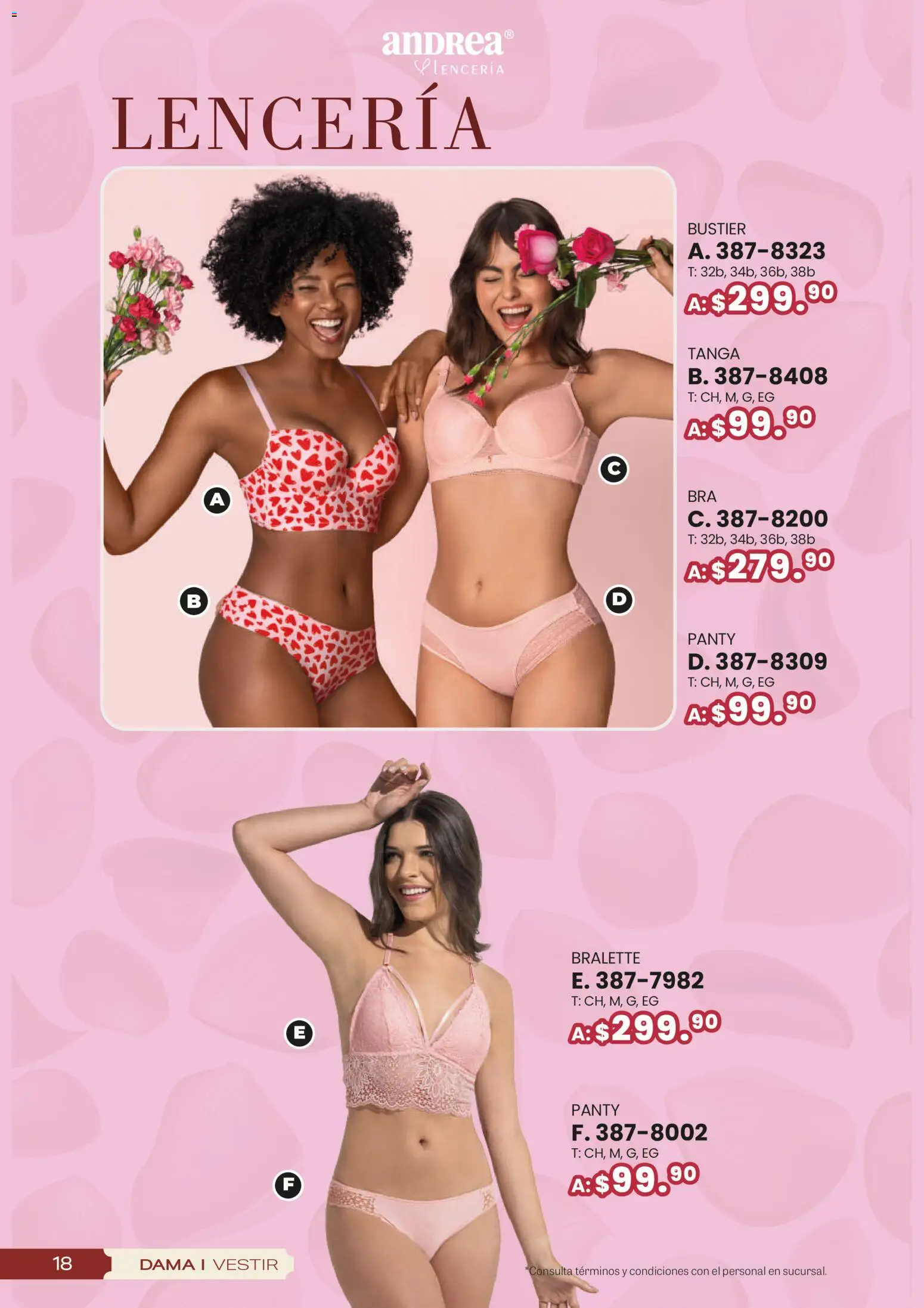 Nuevas ofertas de Andrea válidas en toda la República Mexicana desde el 25.01.2026. ¡Encuentra las mejores ofertas en Andrea catálogo San Vatentín! | Página: 18 | Productos: Lenceria