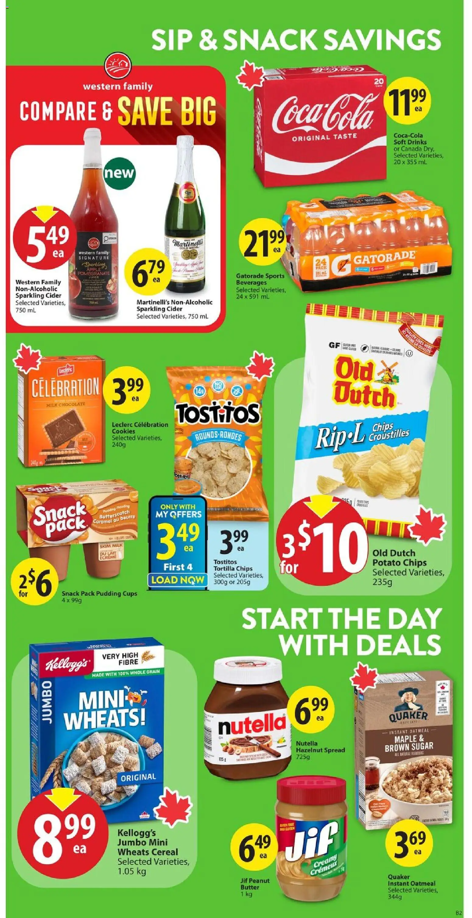 Save on foods flyer valid from 06.11.2025 | Page: 14 | Products: Cookies, Milk, Butter, Juice