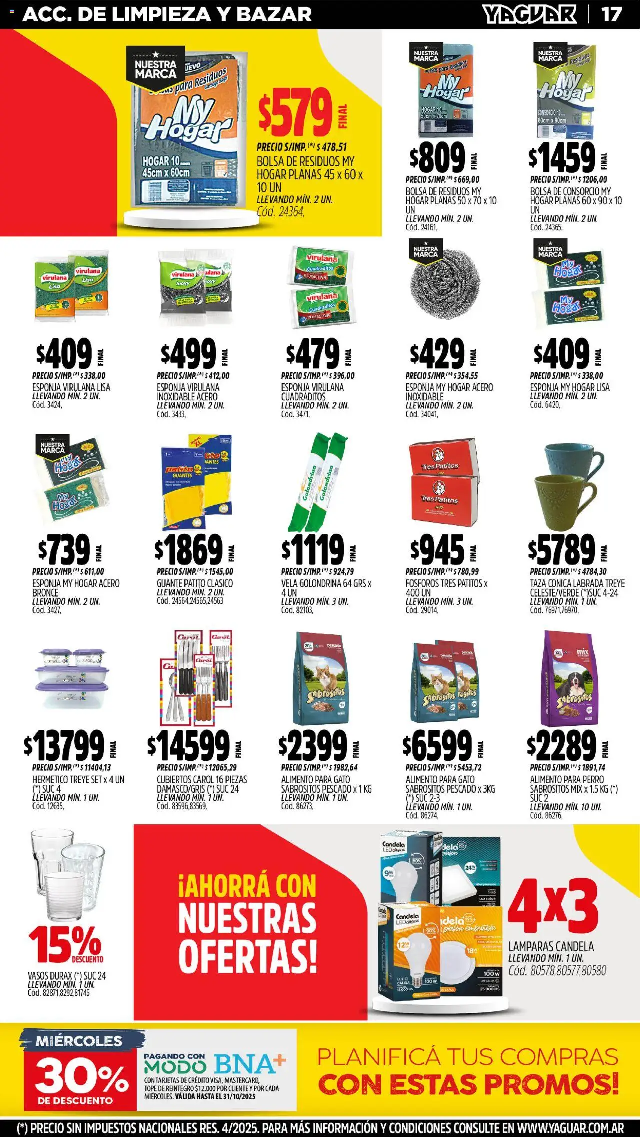 Yaguar catálogo │ válido desde el 20.10.2025 | Página: 17 | Productos: Guante, Pescado, Taza, Vasos