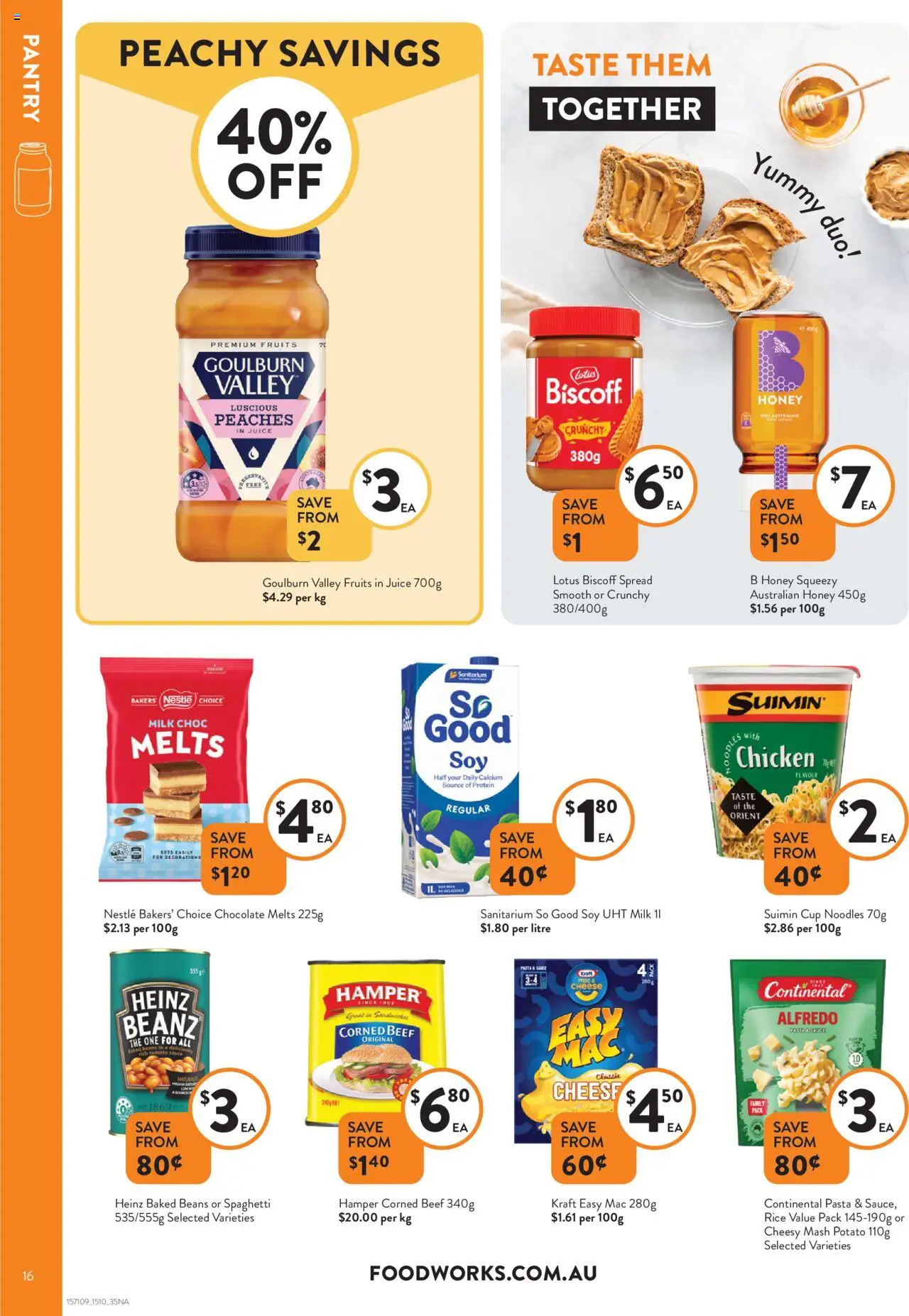 Foodworks catalogue - valid from 15.10.2025 | Page: 16 | Products: Juice, Honey, Fruits, Sauce