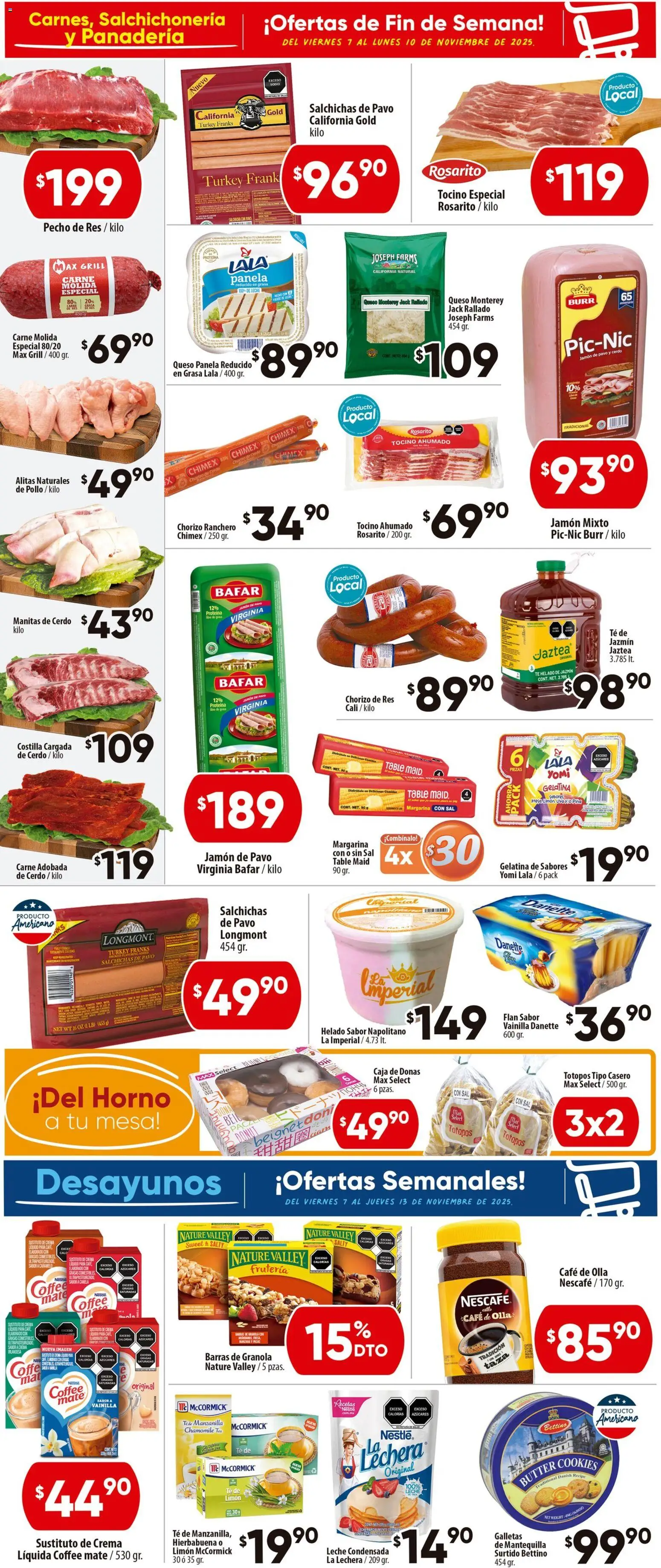Nuevas ofertas de Calimax válidas en toda la República Mexicana desde el 07.11.2025. ¡Encuentra las mejores ofertas en Calimax folleto Mexicali y SLRC! | Página: 2 | Productos: Queso, Jamón, Cerdo, Mesa