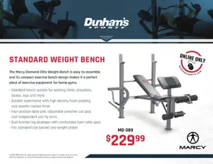Preview of Dunham's Sports weekly ads valid from 20.11.2025 | Page: 30 | Products: Exercise Equipment, Pads, Weight