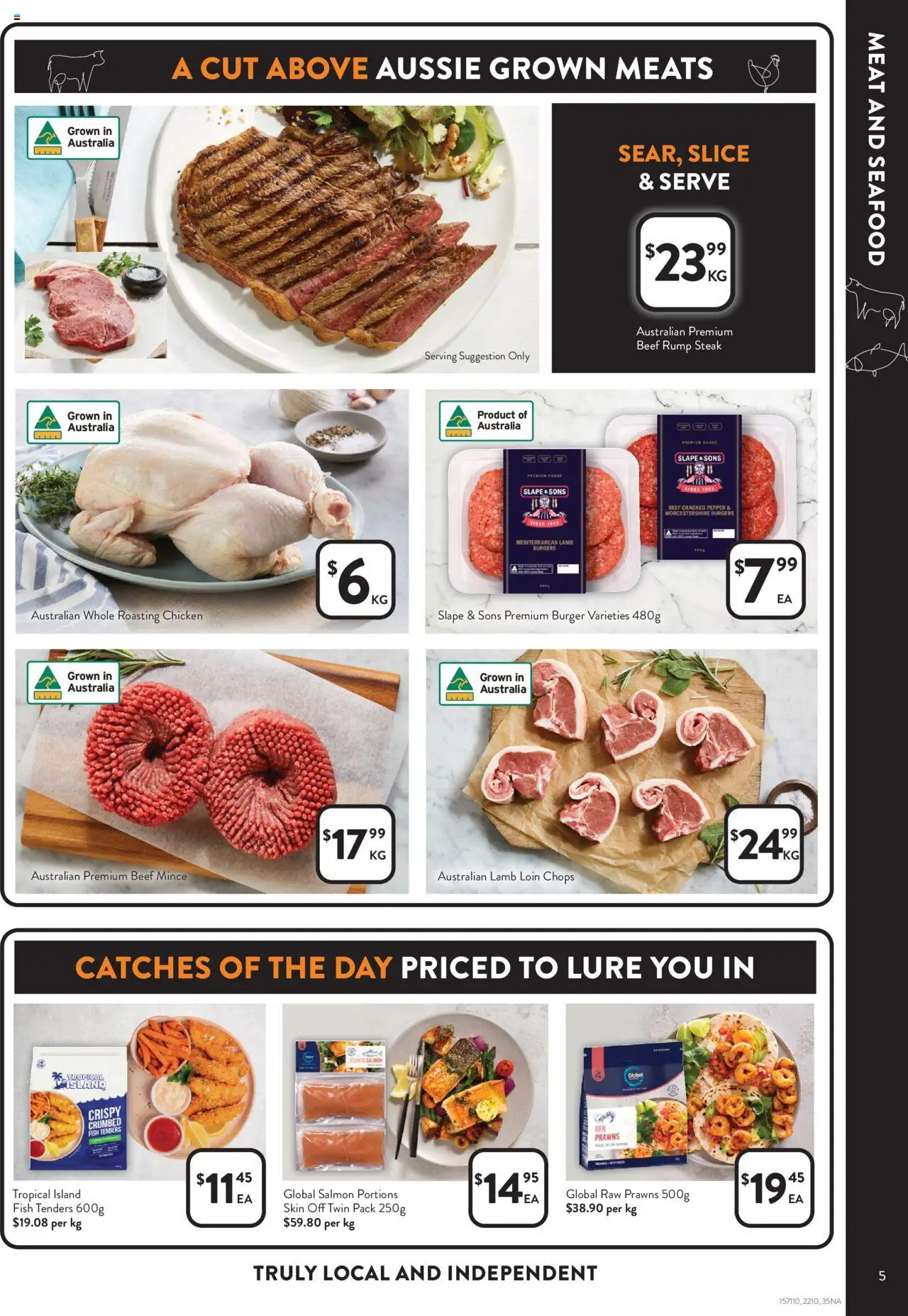 Foodworks catalogue - valid from 22.10.2025 | Page: 5 | Products: Fish, Meat, Steak, Salmon