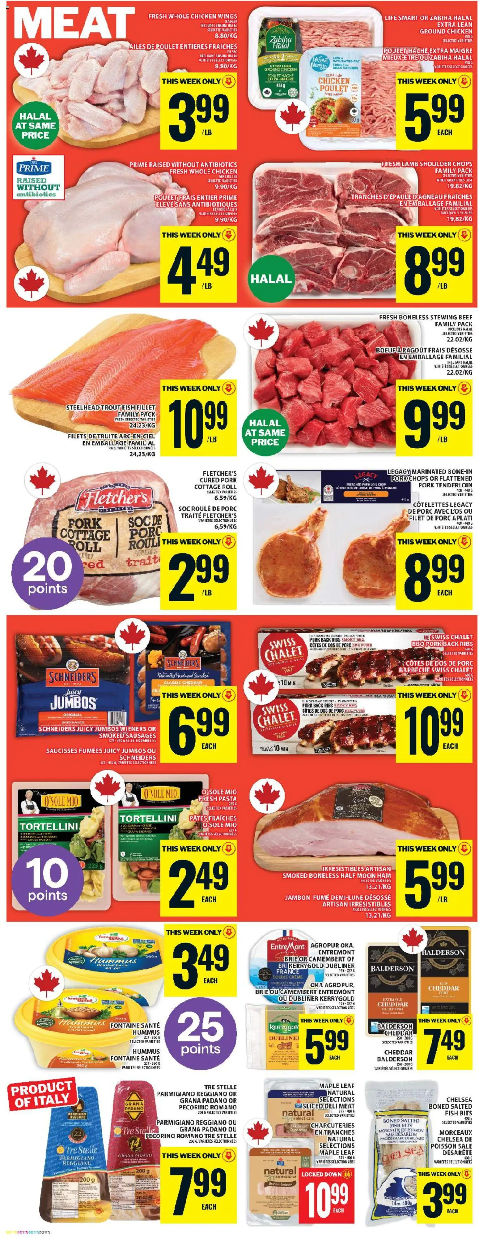 Food Basics flyer valid from 11.12.2025 | Page: 9 | Products: Fish, Beef, Chicken wings, Chicken
