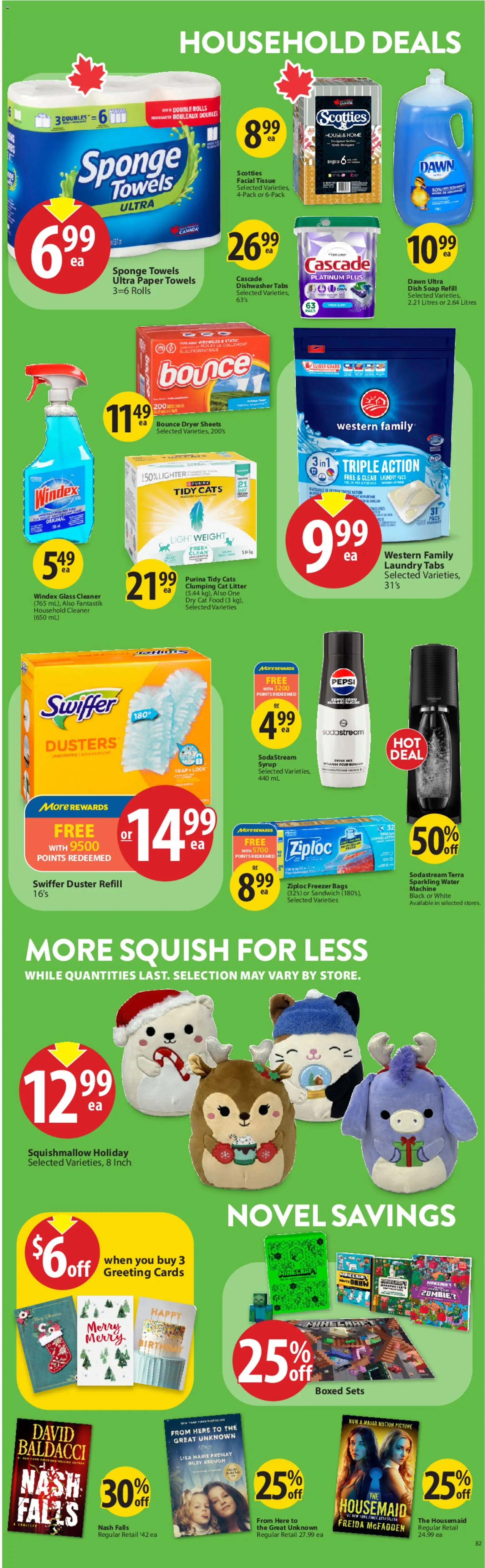 Save on foods flyer valid from 27.11.2025 | Page: 29 | Products: Dryer, Dishwasher, Sponge, Soap