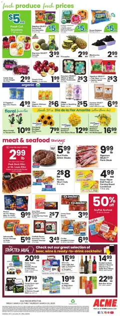Preview of Acme weekly ads valid from 20.03.2026 | Page: 4 | Products: Romaine, Sausage, Lime, Grapes