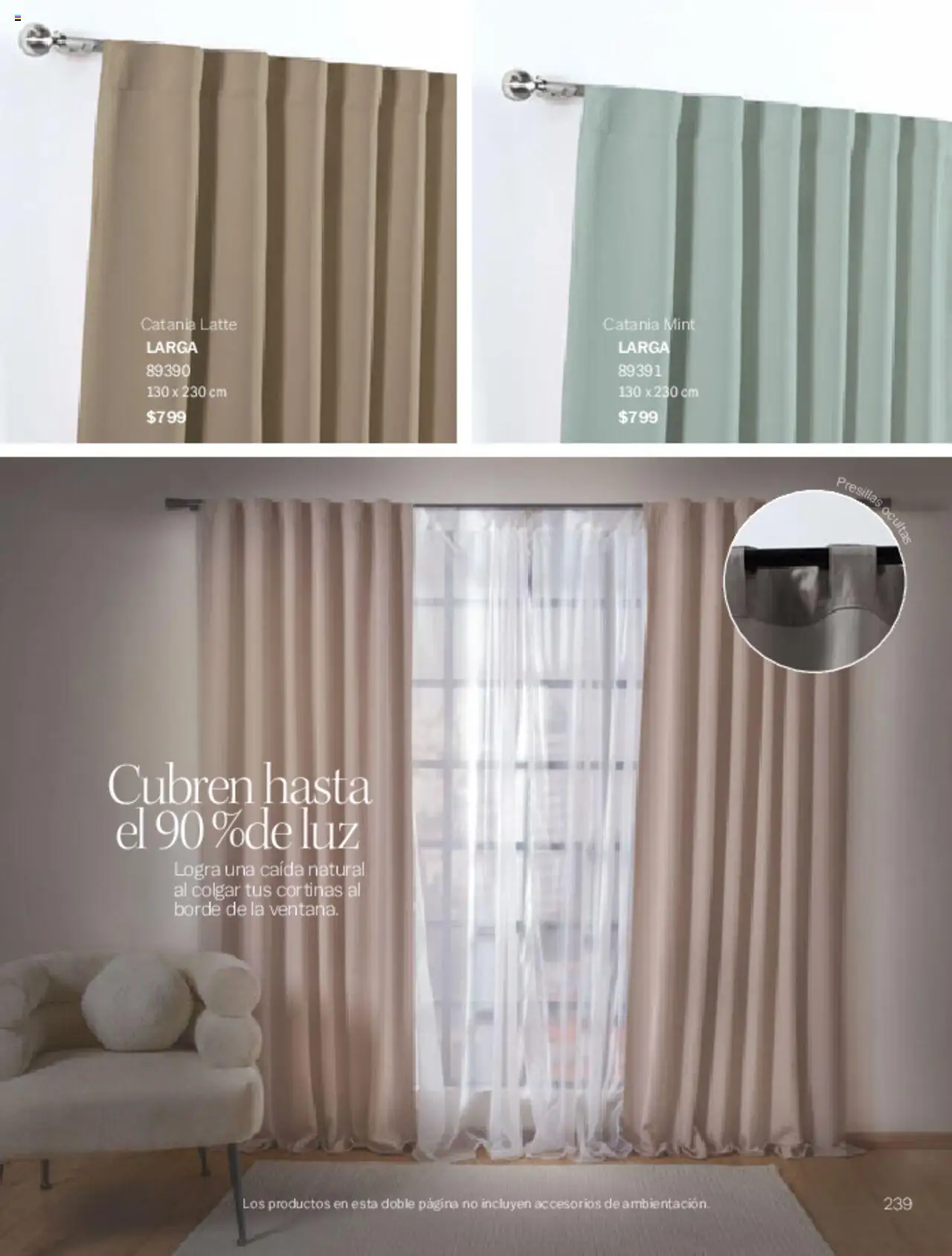 Nuevas ofertas de Vianney válidas en toda la República Mexicana desde el 07.03.2025. ¡Encuentra las mejores ofertas en Vianney catálogo Primavera! | Página: 243 | Productos: Cortinas