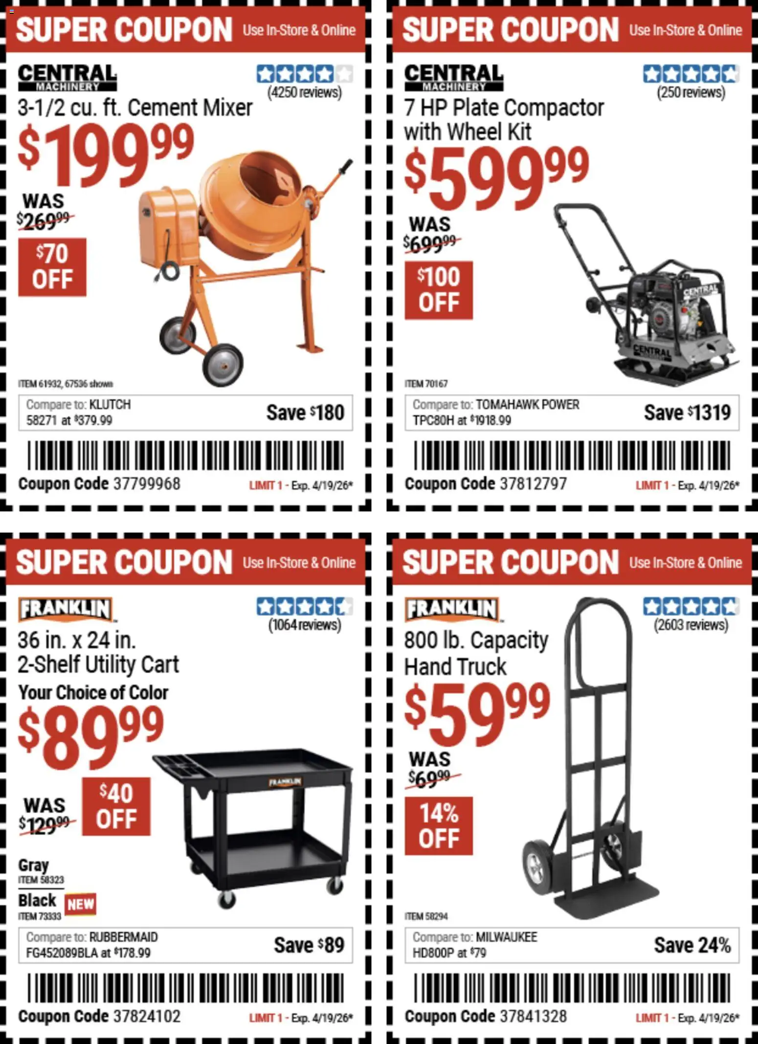 Harbor Freight Spring Black Friday - valid from 14.04.2026 | Page: 7 | Products: Mixer