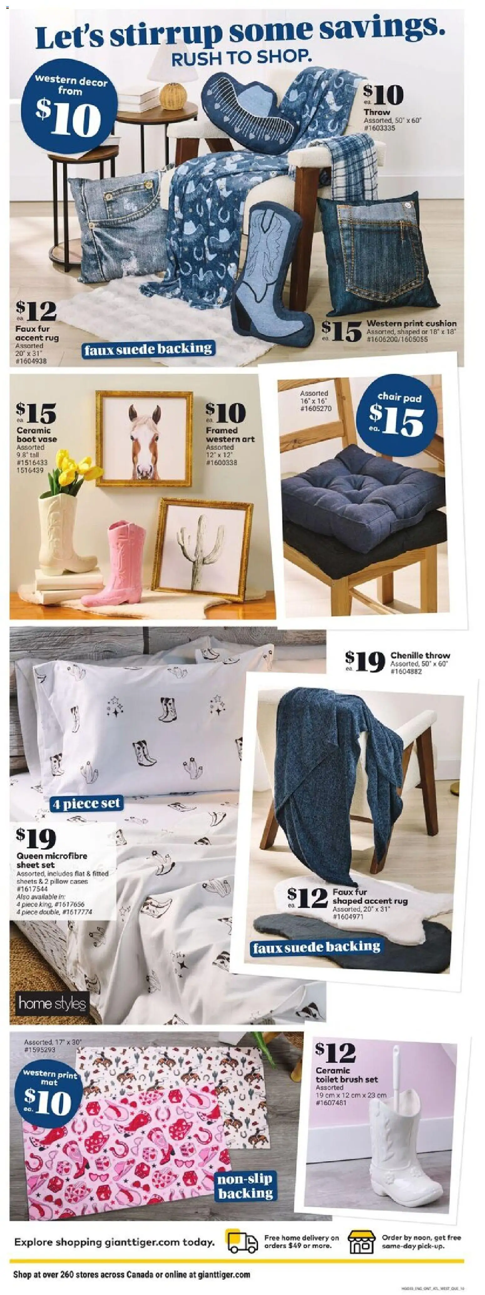 Giant Tiger flyer valid from 18.03.2026 | Page: 12 | Products: Brush, Pillow, Chair, Vase