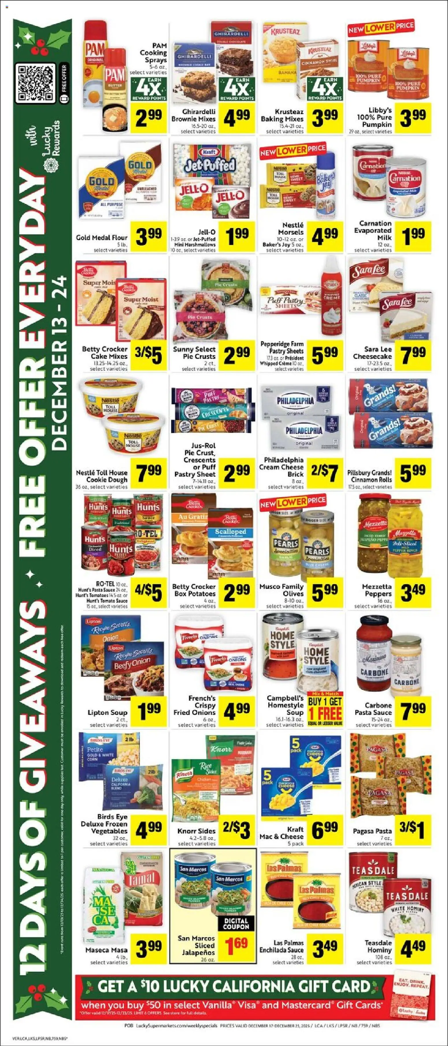 Lucky Supermarkets Weekly - CA - valid from 17.12.2025 | Page: 4 | Products: Box, Milk, Pasta, Puff Pastry