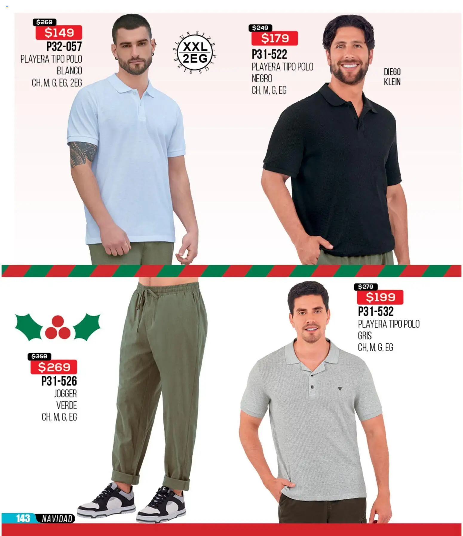 Nuevas ofertas de Cklass válidas en toda la República Mexicana desde el 30.11.2025. ¡Encuentra las mejores ofertas en Cklass catálogo Rebajas Navideñas Ropa! | Página: 144 | Productos: Playera