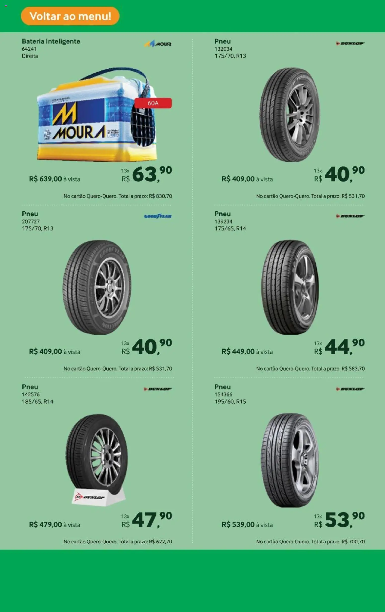 Lojas Quero-Quero Folheto - válido de 19.01.2026 | Página: 15 | Produtos: Pneu, Bateria