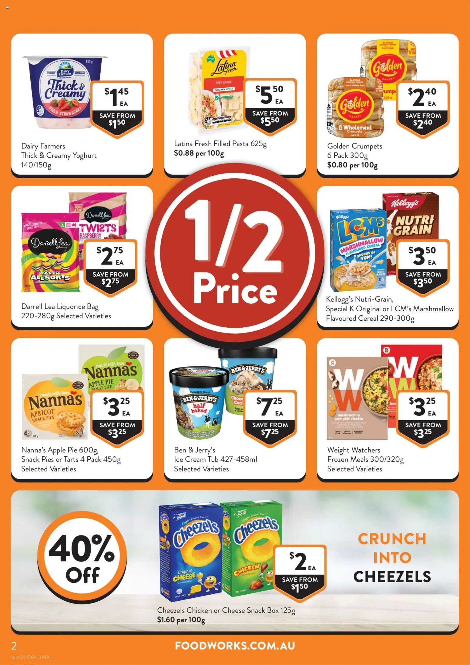 Foodworks catalogue - valid from 15.04.2026 | Page: 2 | Products: Yoghurt, Cereal, Ice cream, Weight