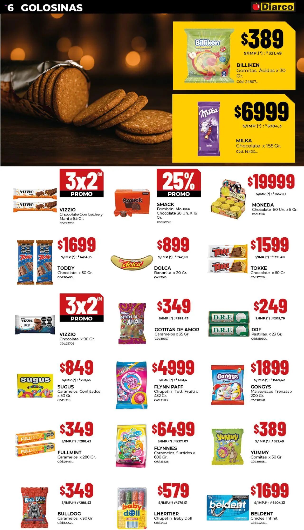 Diarco - Ofertas Gba │ válido desde el 29.09.2025 | Página: 6 | Productos: Gomitas, Mani, Chocolate, Golosinas