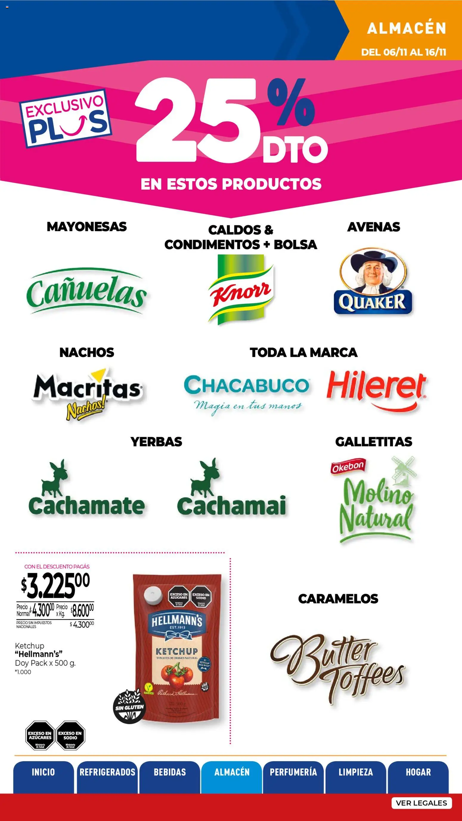 La Anonima catálogo │ válido desde el 06.11.2025 | Página: 24 | Productos: Bolsa, Galletitas, Ketchup, Tomates