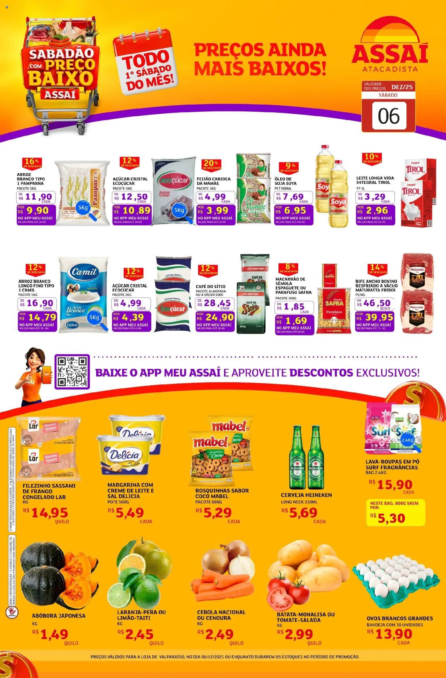 Assaí Atacadista Folheto - válido de 06.12.2025 | Página: 1 | Produtos: Coco, Ovos, Cenoura, Bandeja
