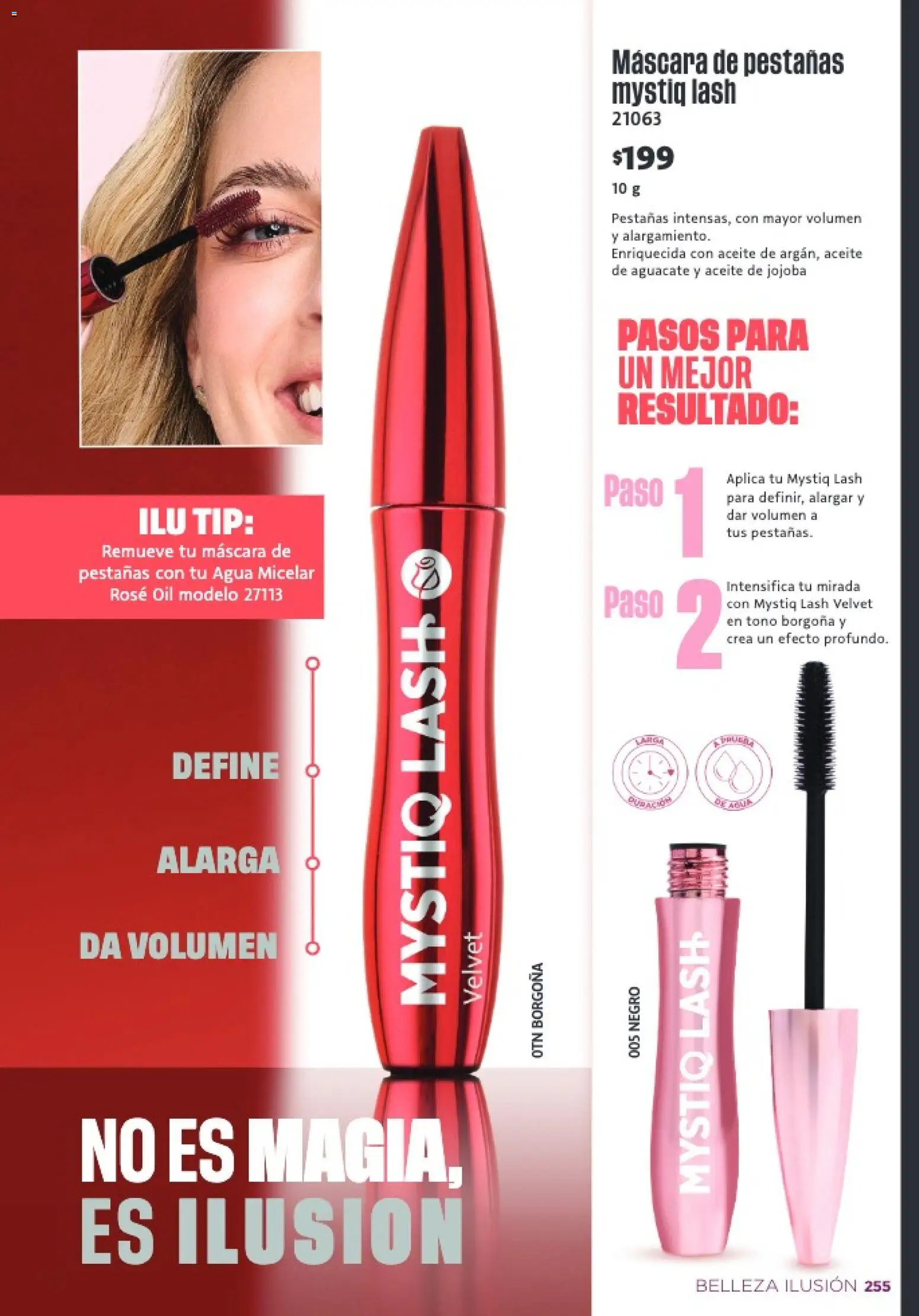 Nuevas ofertas de Ilusión válidas en toda la República Mexicana desde el 01.02.2026. ¡Encuentra las mejores ofertas en Ilusión catálogo Primavera! | Página: 257 | Productos: Máscara, Agua, Máscara de pestañas, Aguacate