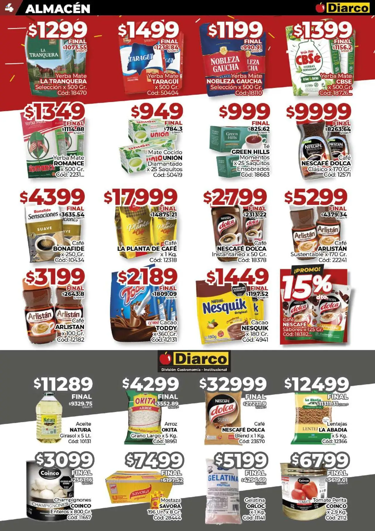 Diarco ofertas │ válido desde el 04.08.2025 | Página: 4 | Productos: Lentejas, Tomate, Cacao, Planta