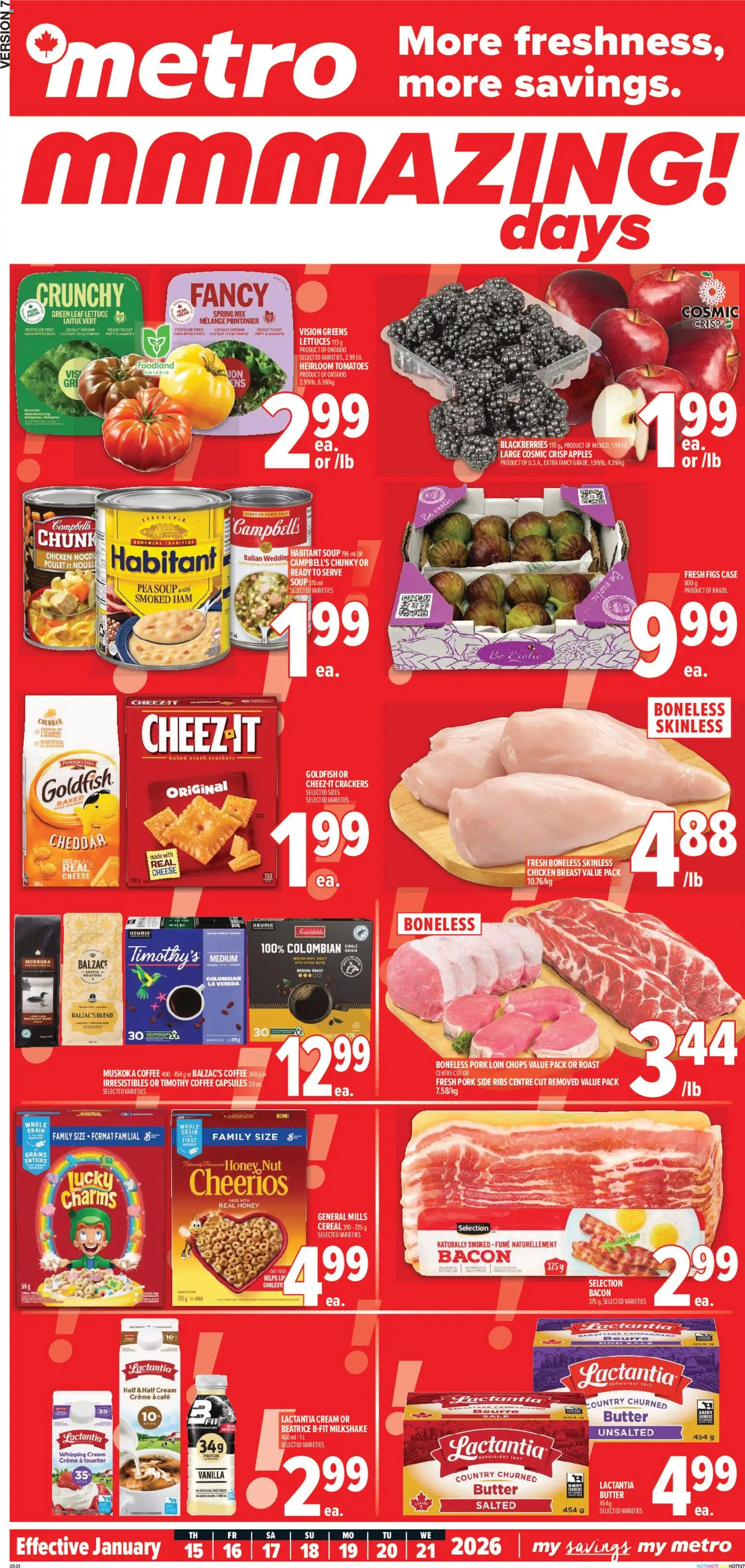 Metro flyer valid from 15.01.2026 | Page: 2 | Products: Case, Cheese, Ham, Apples