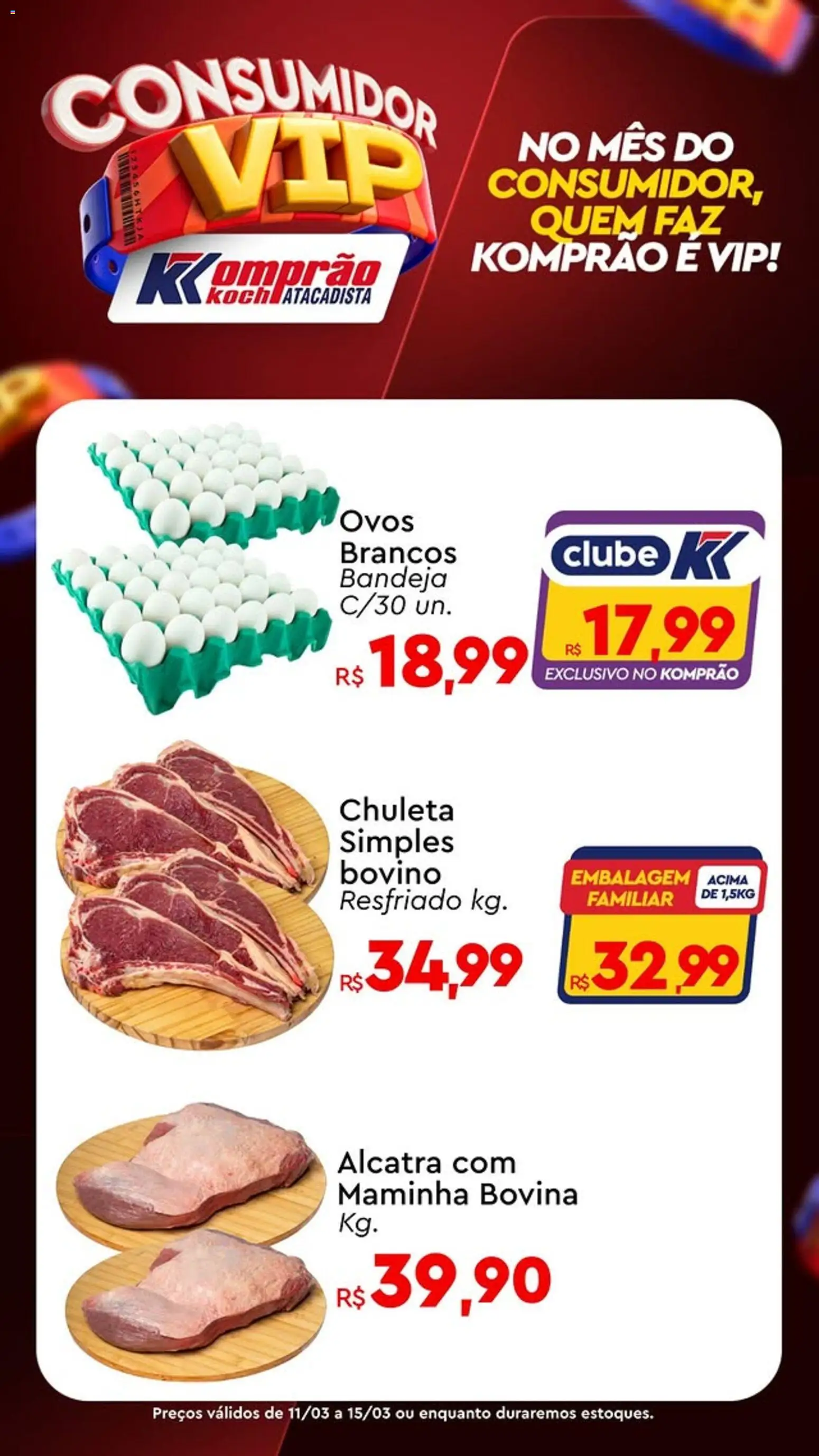 Komprao Atacadista Folheto - válido de 11.03.2026 | Página: 10 | Produtos: Alcatra, Maminha, Ovos, Bandeja