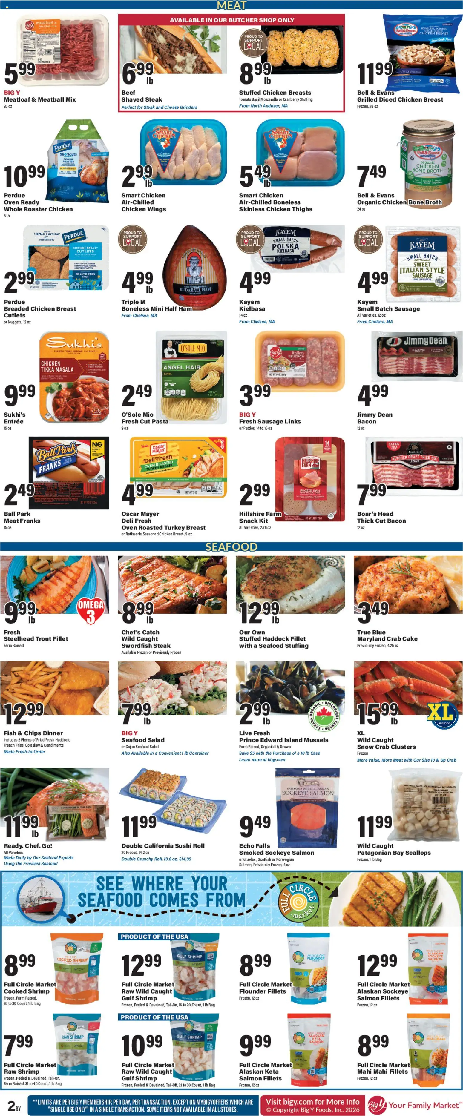 Big Y Weekly Ad - valid from 15.01.2026 | Page: 3 | Products: Cheese, Ham, Pasta, Oven