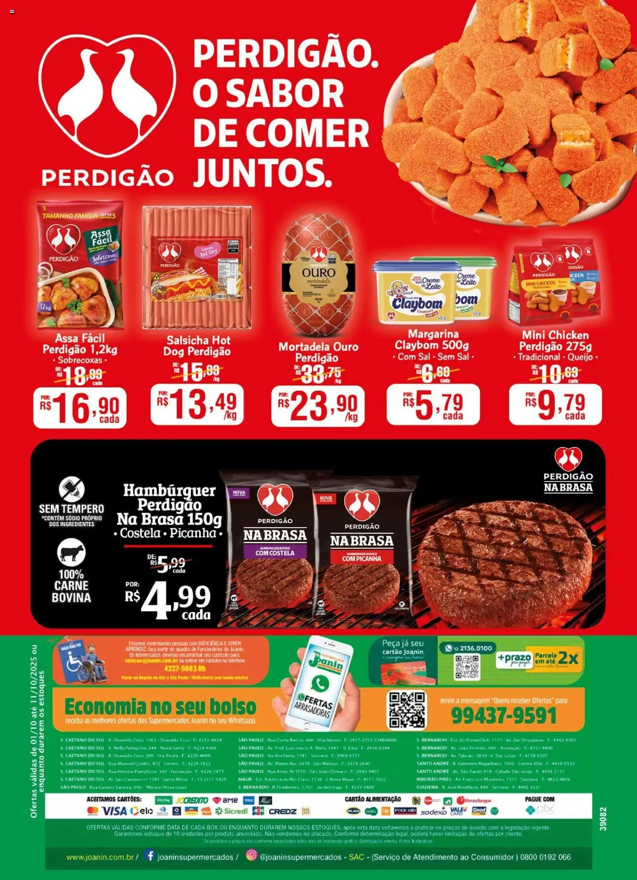 Supermercados Joanin Folheto - válido de 01.10.2025 | Página: 2 | Produtos: Quadro, Salsicha, Leite, Telefone