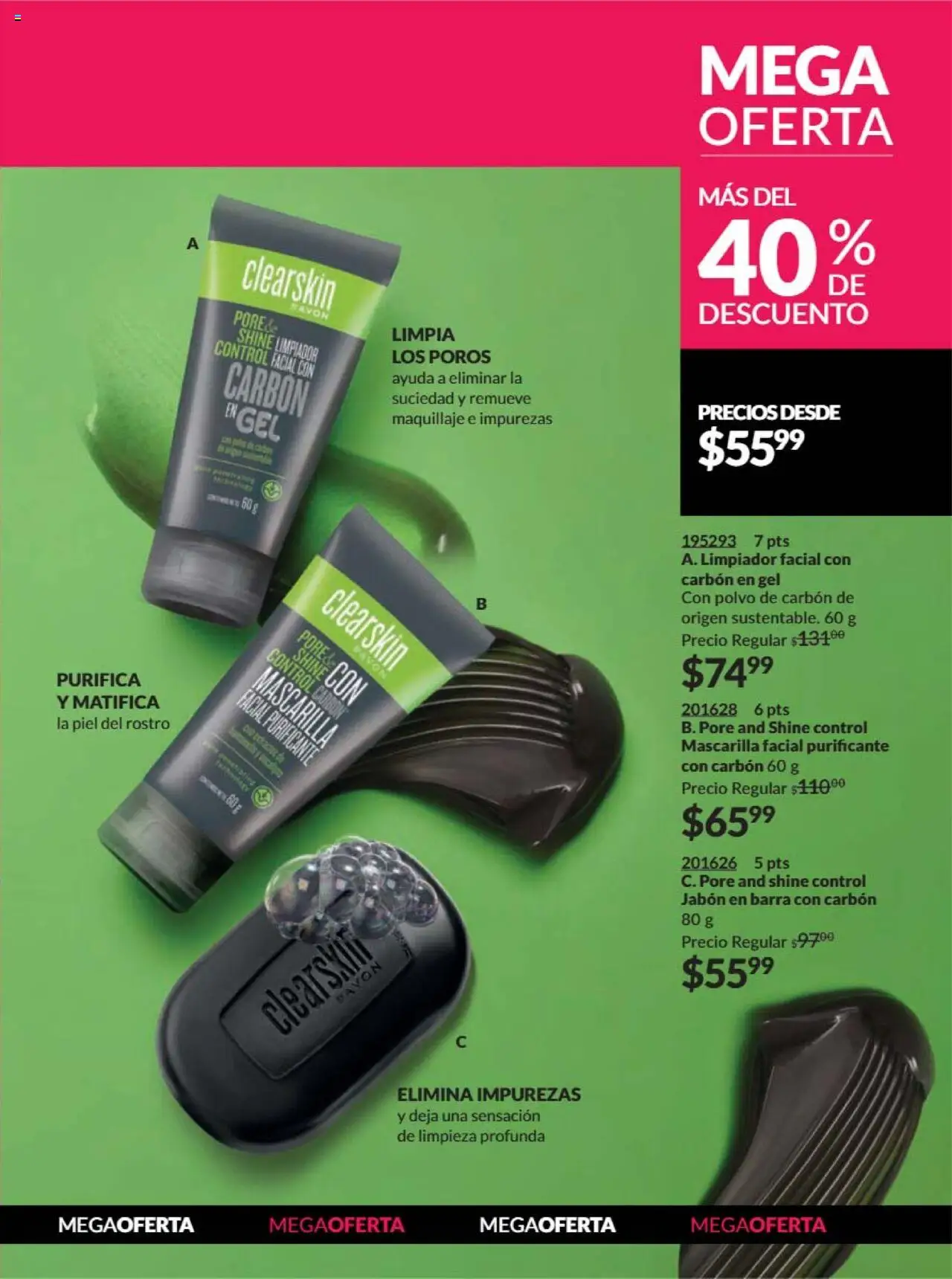 Nuevas ofertas de AVON válidas en toda la República Mexicana desde el 09.10.2025. ¡Encuentra las mejores ofertas en AVON - Campaña 16 2025! | Página: 145 | Productos: Limpiador, Limpiador facial, Mascarilla, Maquillaje