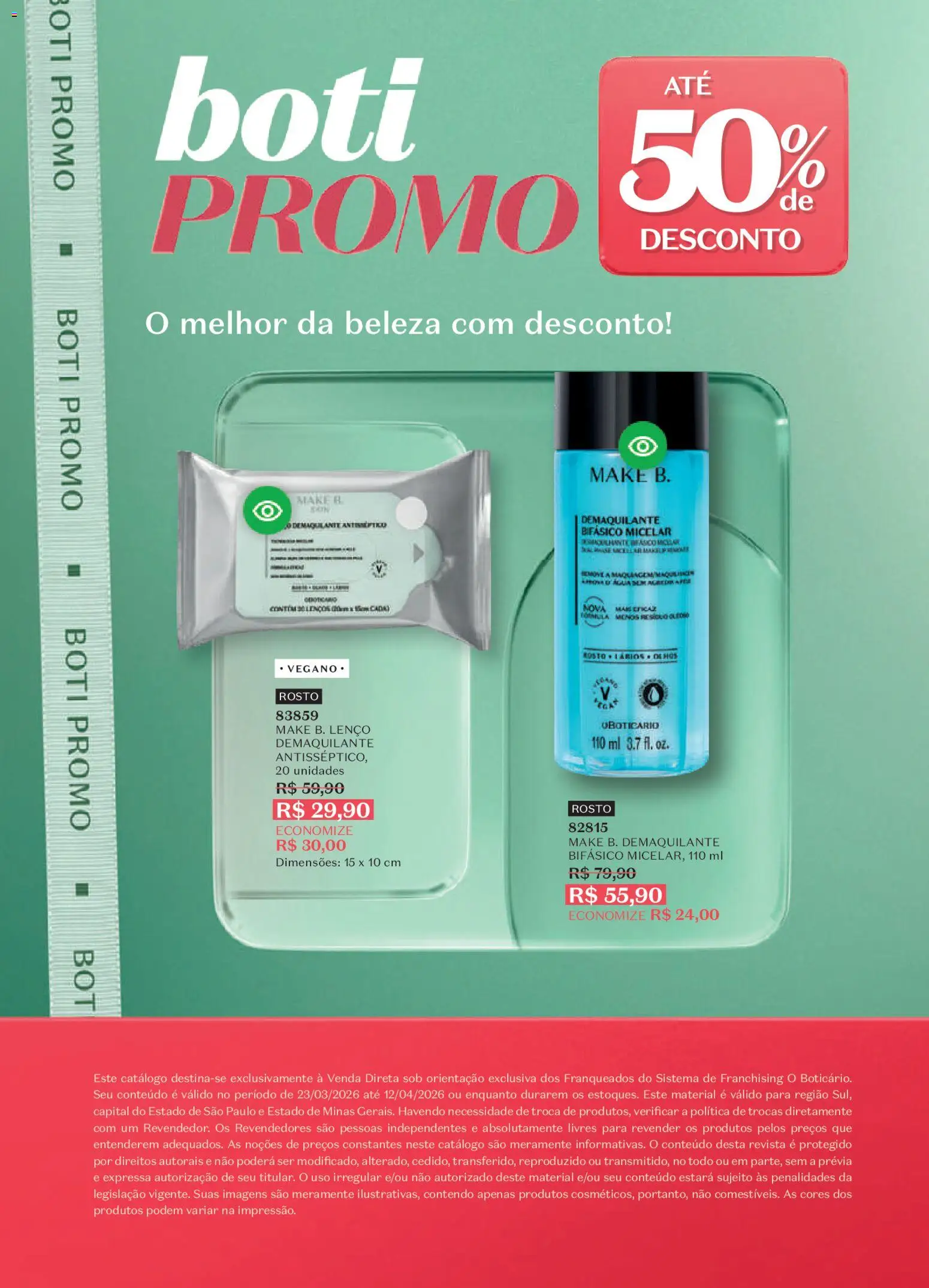 O Boticário Folheto - válido de 23.03.2026 | Página: 199 | Produtos: Lenço, Revista, Demaquilante