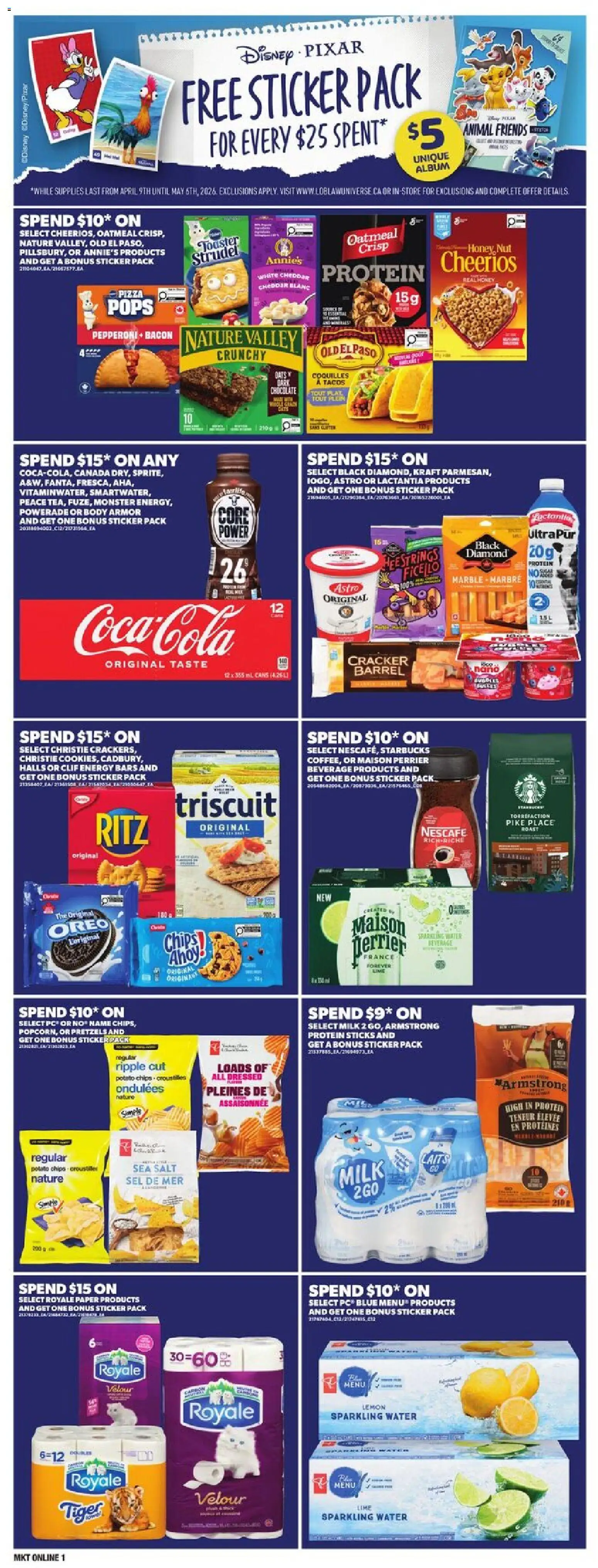 Zehrs flyer valid from 30.04.2026 | Page: 8 | Products: Chips, Milk, Chocolate, Pizza