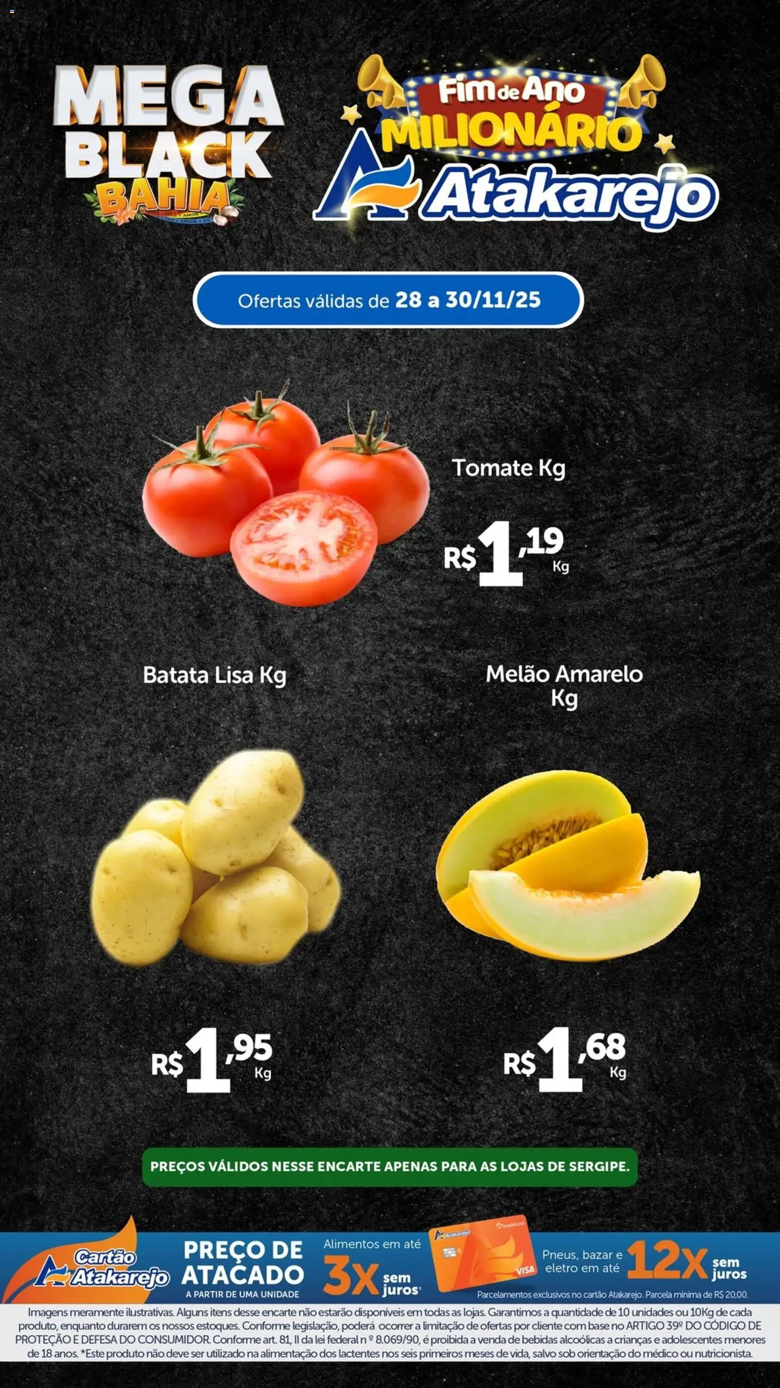 Atakarejo Folheto - válido de 28.11.2025 | Página: 4 | Produtos: Melão, Base, Batata