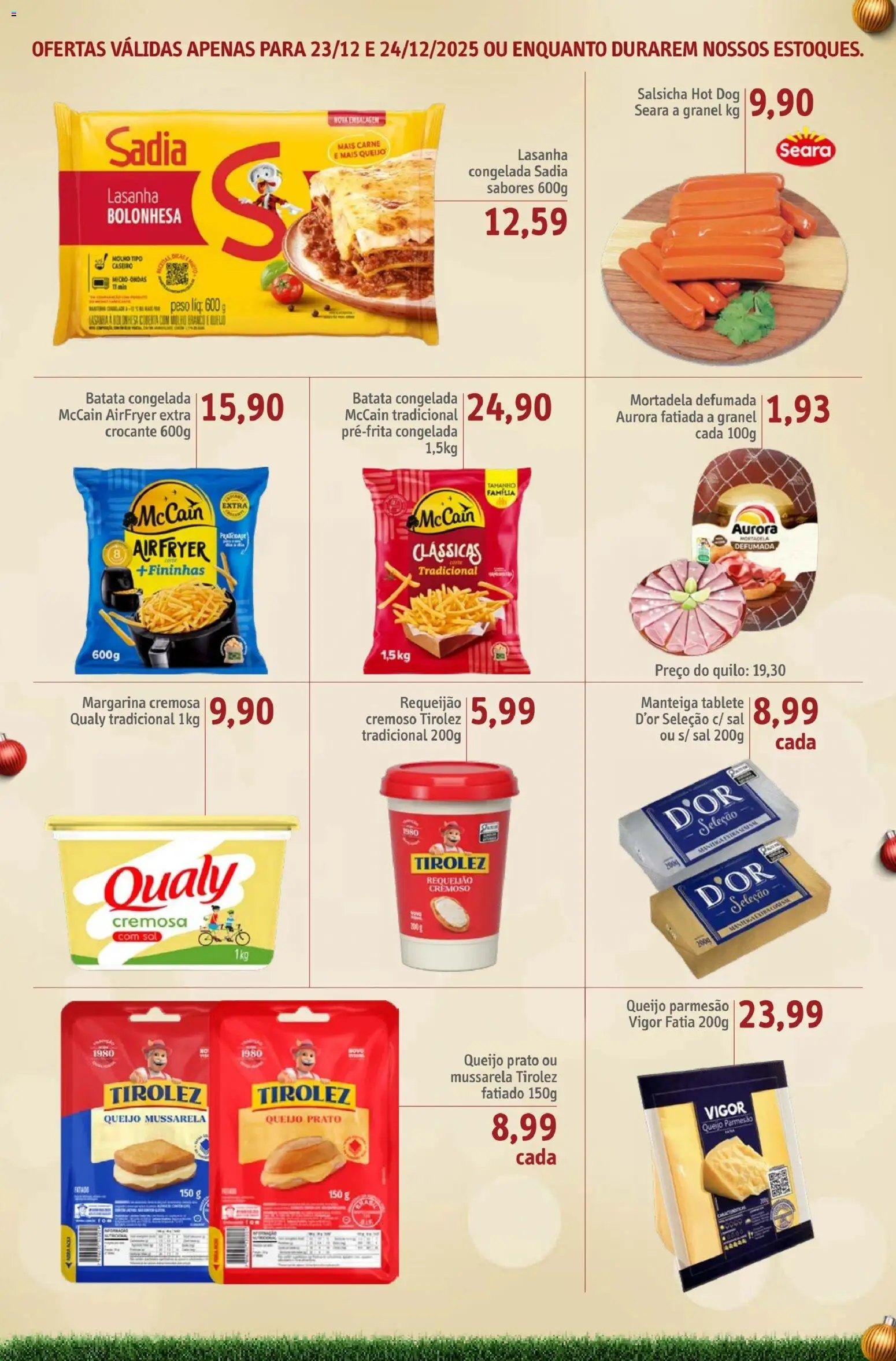 Sonda Folheto - válido de 23.12.2025 | Página: 4 | Produtos: Salsicha, Mortadela, Parmesão, Margarina
