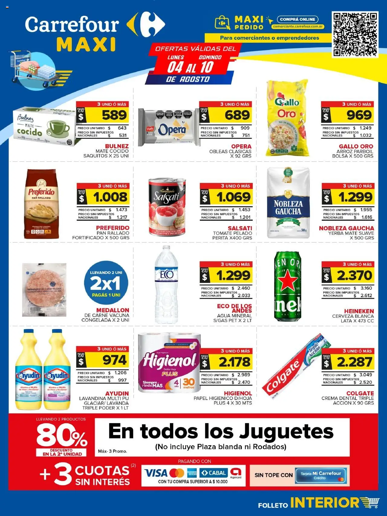 Carrefour Maxi catálogo - Jujuy │ válido desde el 04.08.2025 | Página: 1 | Productos: Bolsa, Mate, Pan, Cerveza