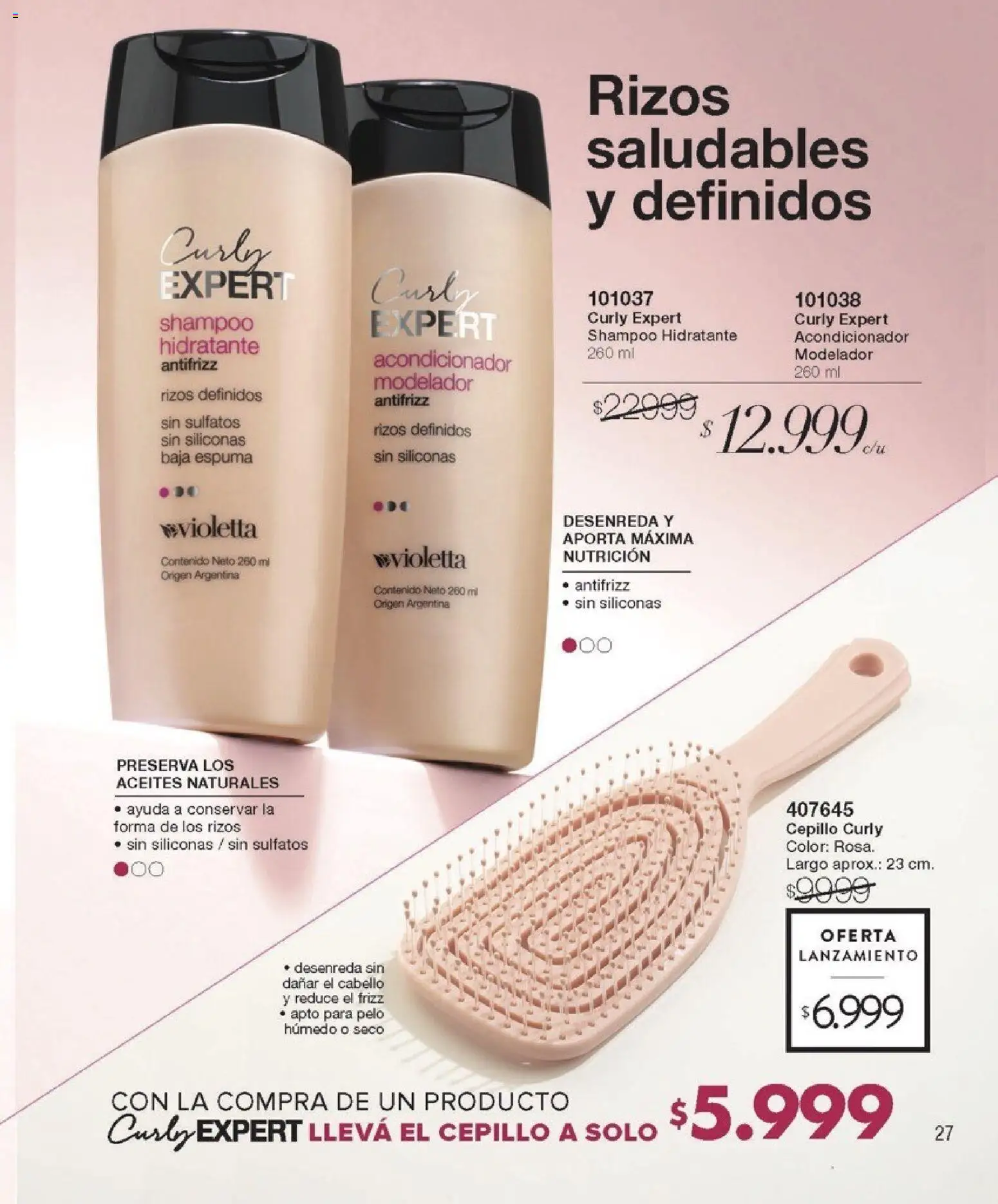 Violetta catálogo │ válido desde el 01.02.2026 | Página: 27 | Productos: Cepillo, Shampoo, Acondicionador, Espuma