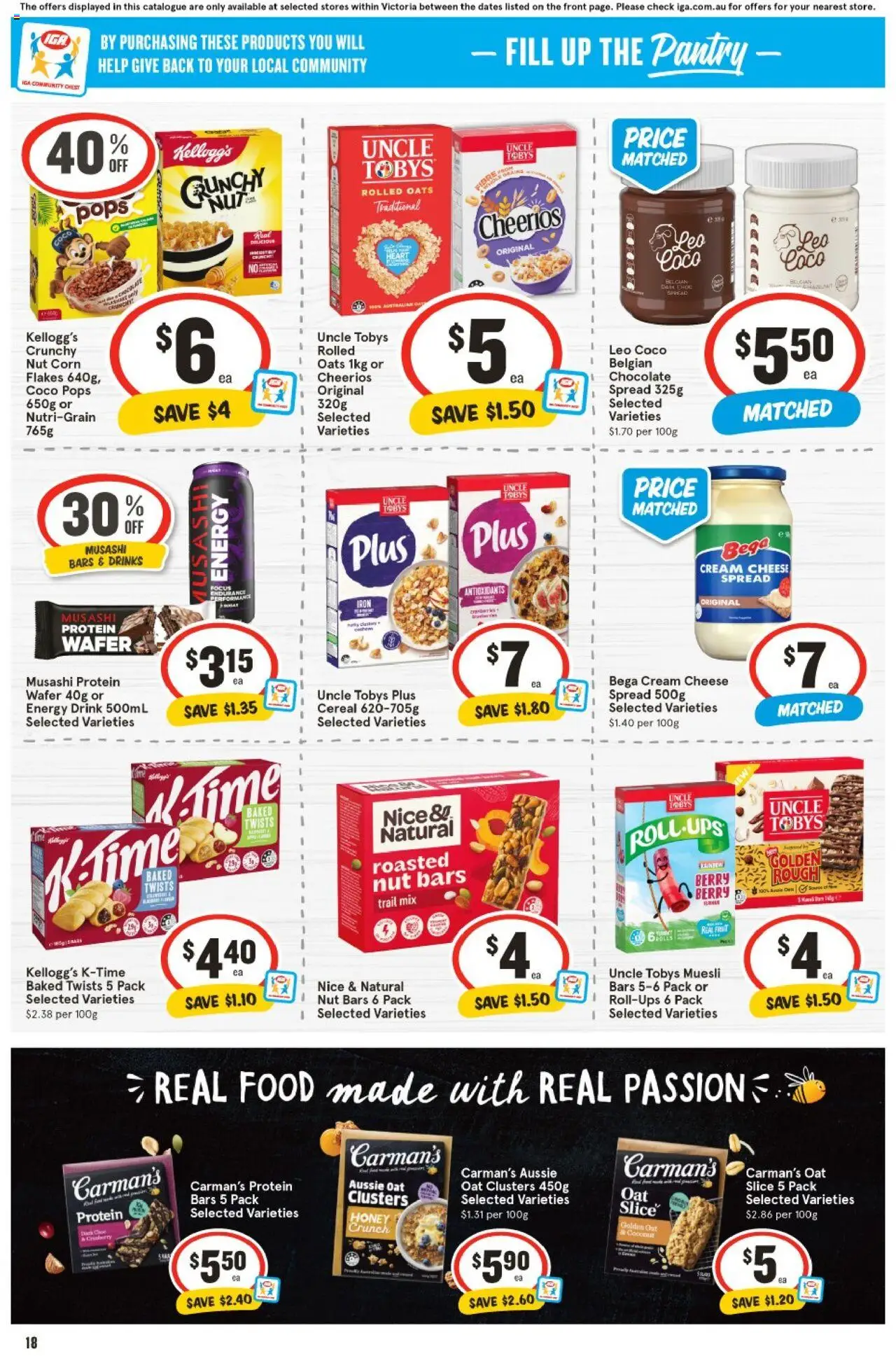 IGA catalogue - valid from 06.08.2025 | Page: 15 | Products: Chocolate, Oats, Cream, Flakes