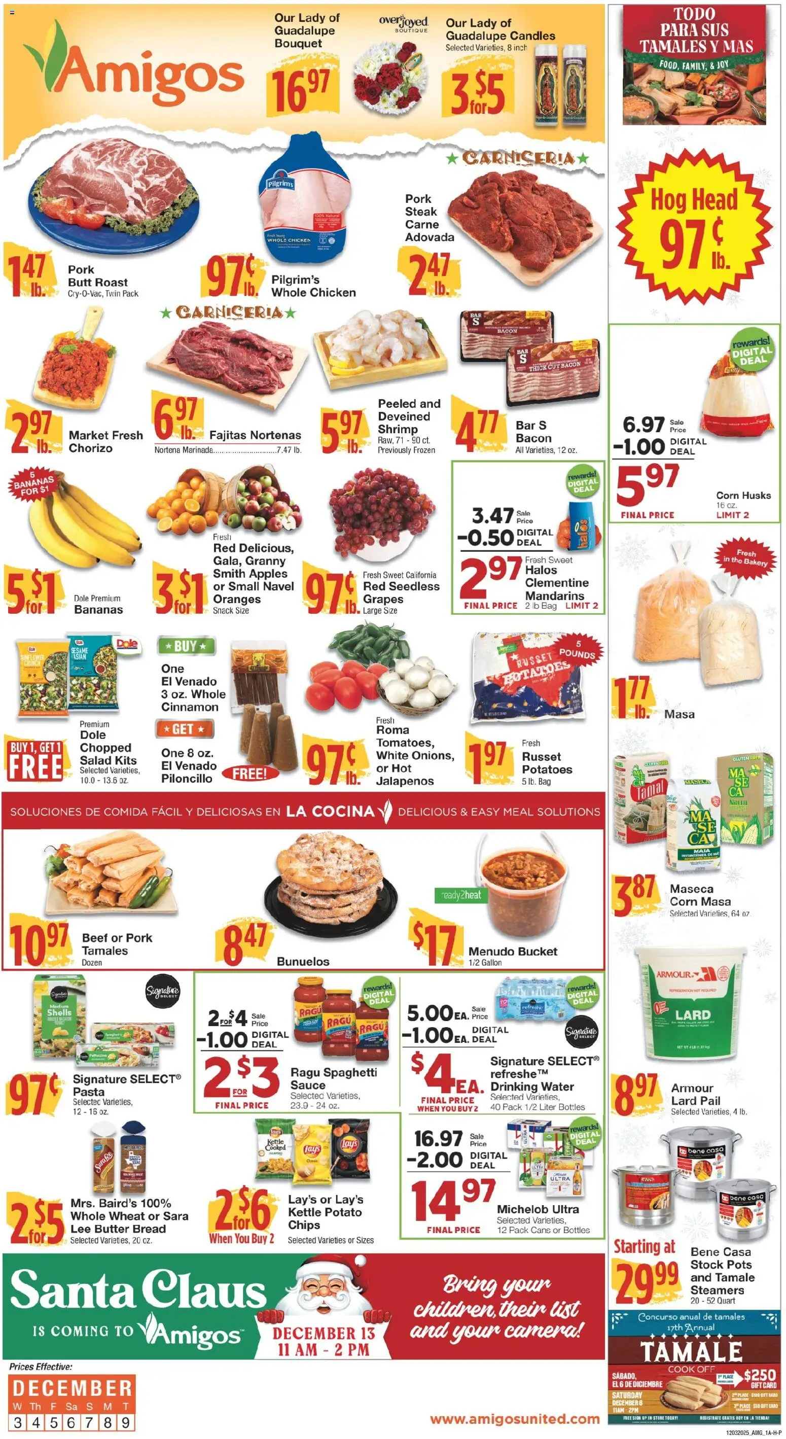 United Supermarkets Ad - valid from 02.12.2025 | Page: 1 | Products: Mandarins, Oranges, Bananas, Kettle