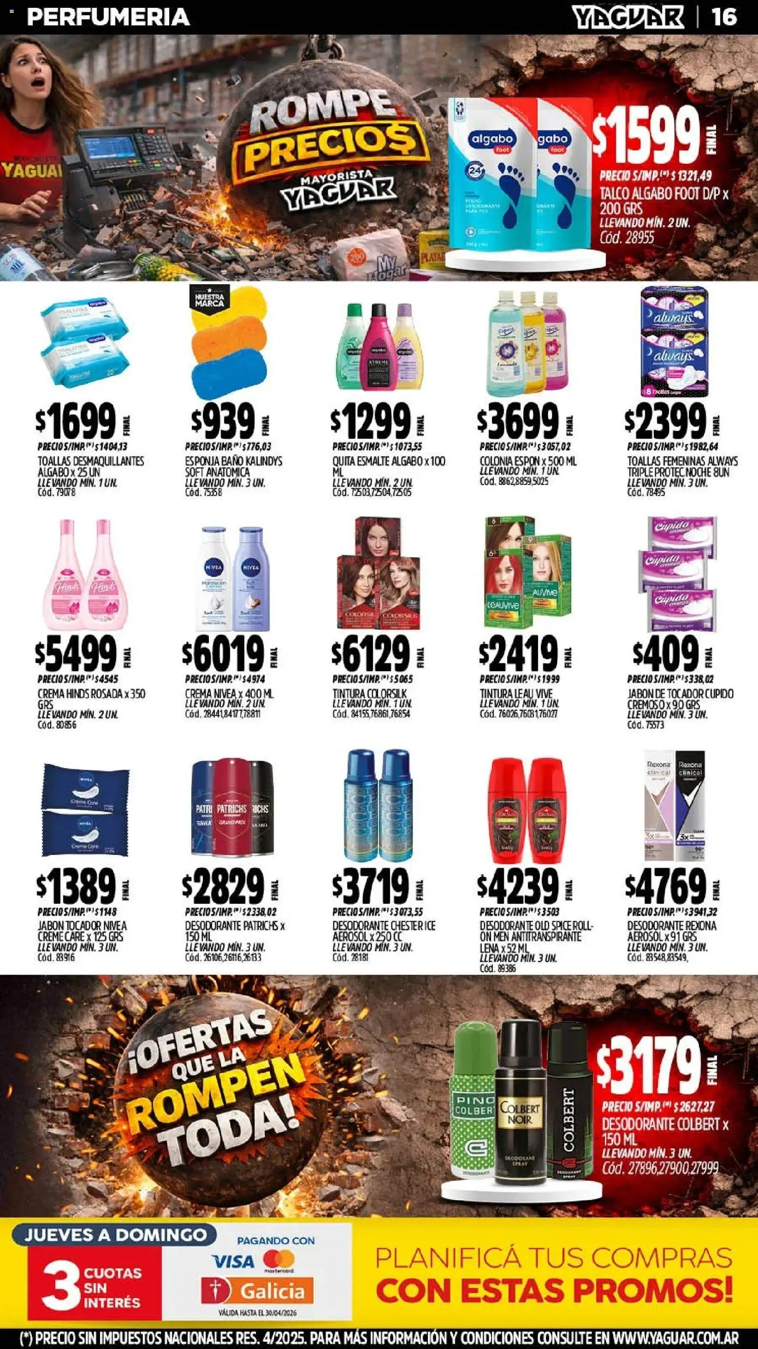 Yaguar - Oferta Semanal Misiones │ válido desde el 20.04.2026 | Página: 16 | Productos: Toallas, Baño, Tintura, Esponja