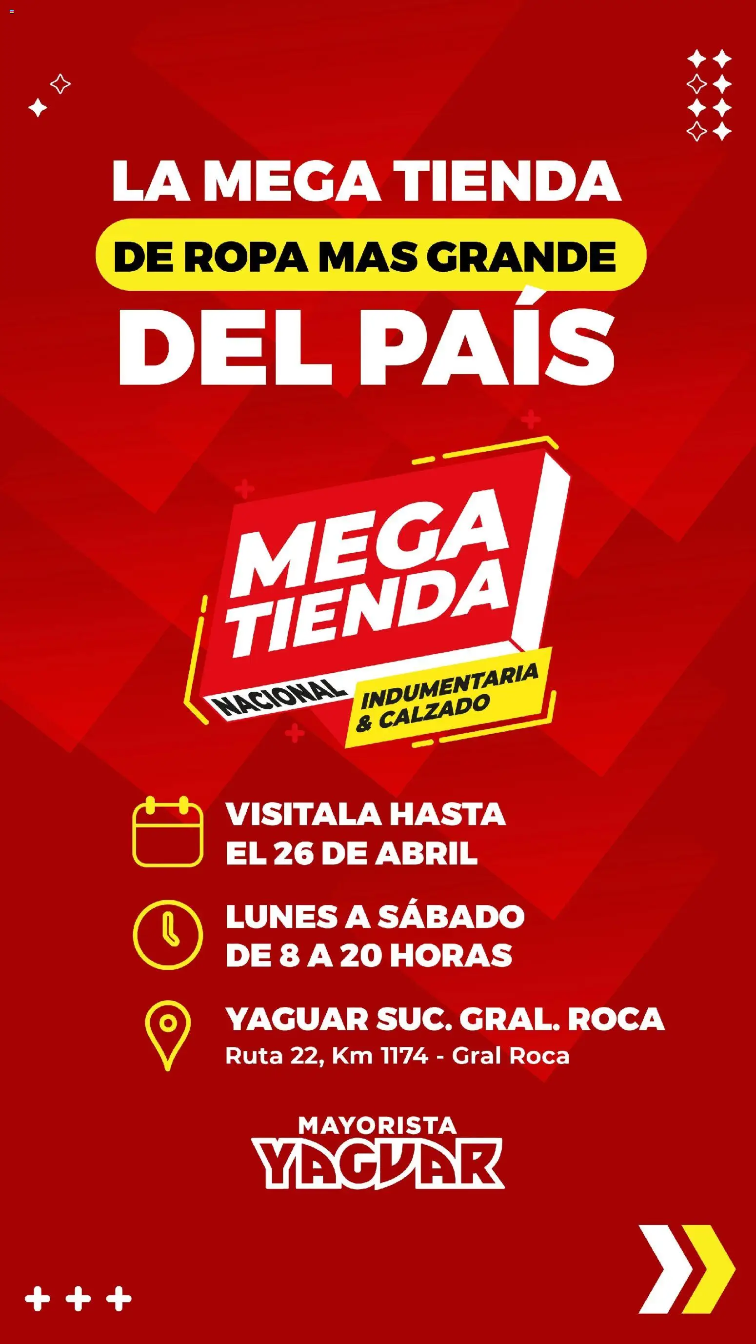 Yaguar - MegaTienda General Roca │ válido desde el 17.04.2026 | Página: 1 | Productos: Ropa
