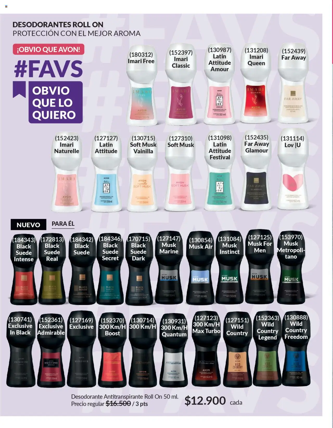 Avon revista - valida desde el 12.09.2025 | Página: 164 | Productos: Desodorante, Antitranspirante