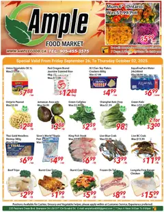 Preview of Ample Food Market weekly flyer / circulaire from shop Ample Food Market valid from 26.09.2025