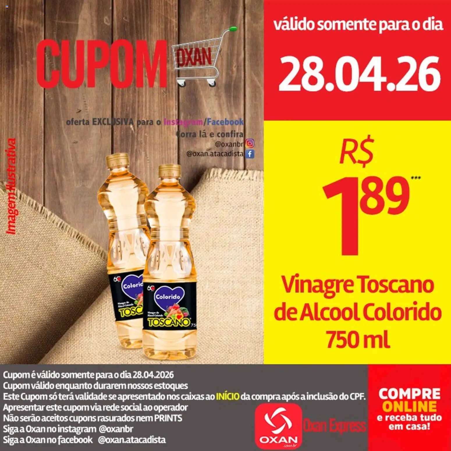 Oxan Atacadista Folheto - válido de 28.04.2026 | Página: 19 | Produtos: Vinagre
