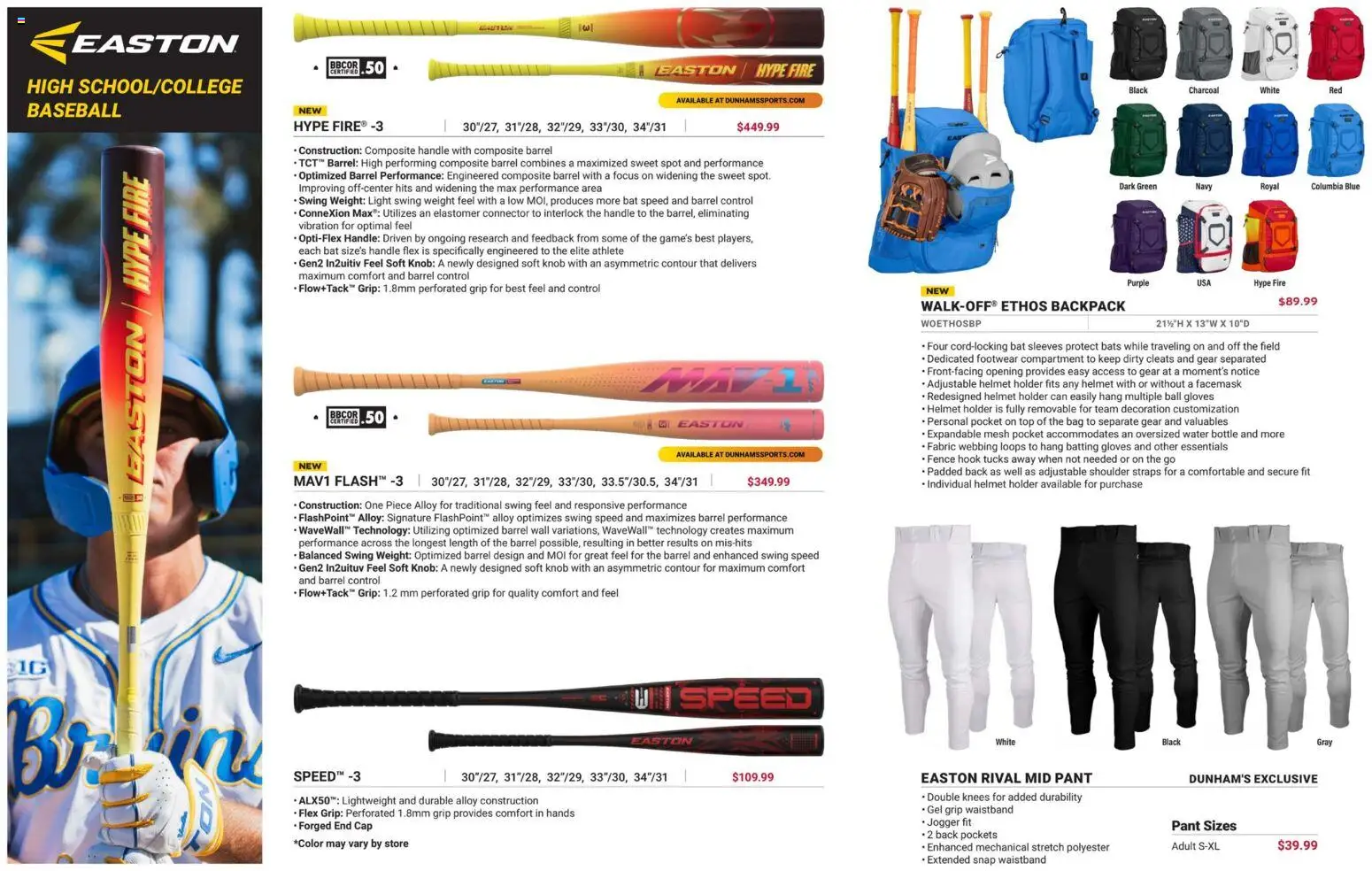 Dunham's Sports Rawlings & Easton Baseball & Softball Guide - valid from 12.02.2026 | Page: 3 | Products: Water, Cap, Gloves, Bag